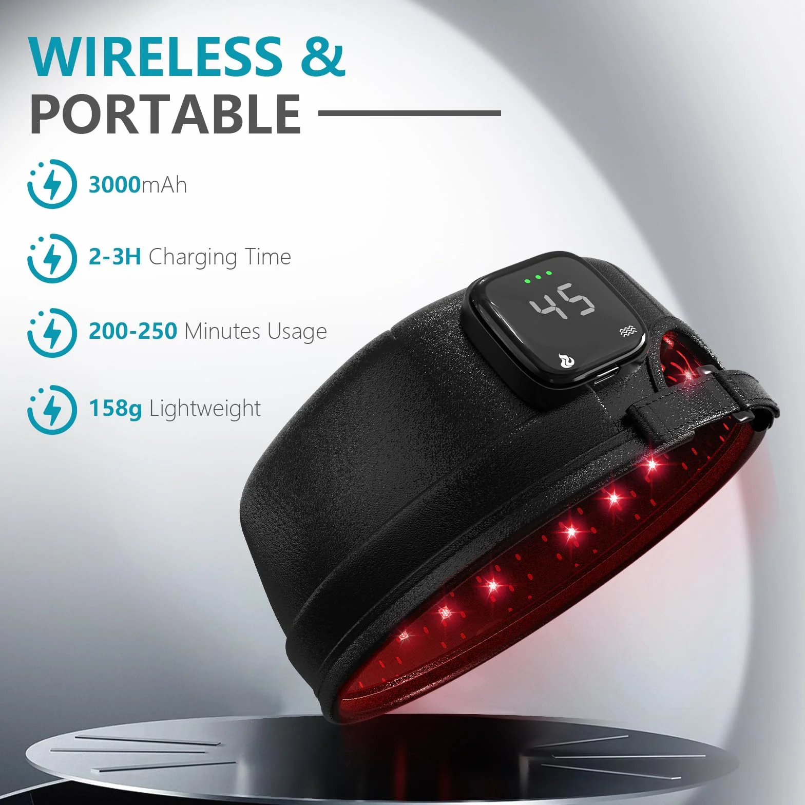 iKeener lllt Laser Capilar para Cabello, Inalámbrico 660nm & 850nm Casco Laser para Tratamientos Crecepelos, Dispositivos para Regeneración Capilar para Hombre Mujer