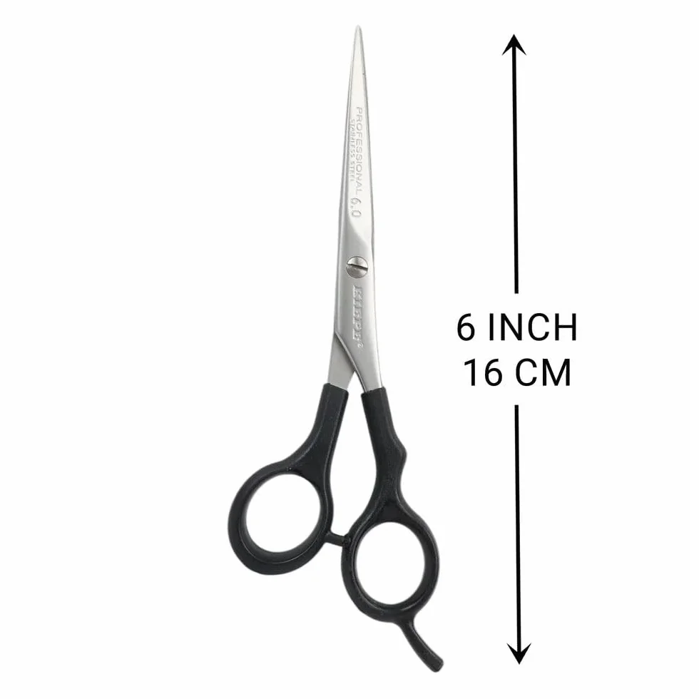 Kiepe 2115 Sonic Tijera profesional de corte 6 pulgadas acero inoxidable mango semi-offset