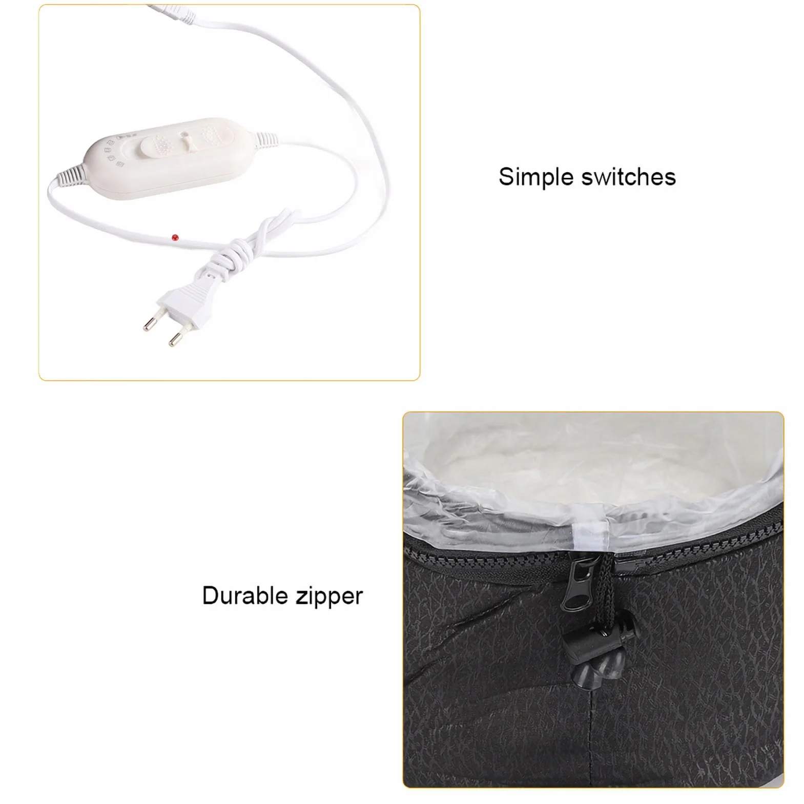 Cascos calefactores para el cabello 220 V 3 modos temperatura vapor