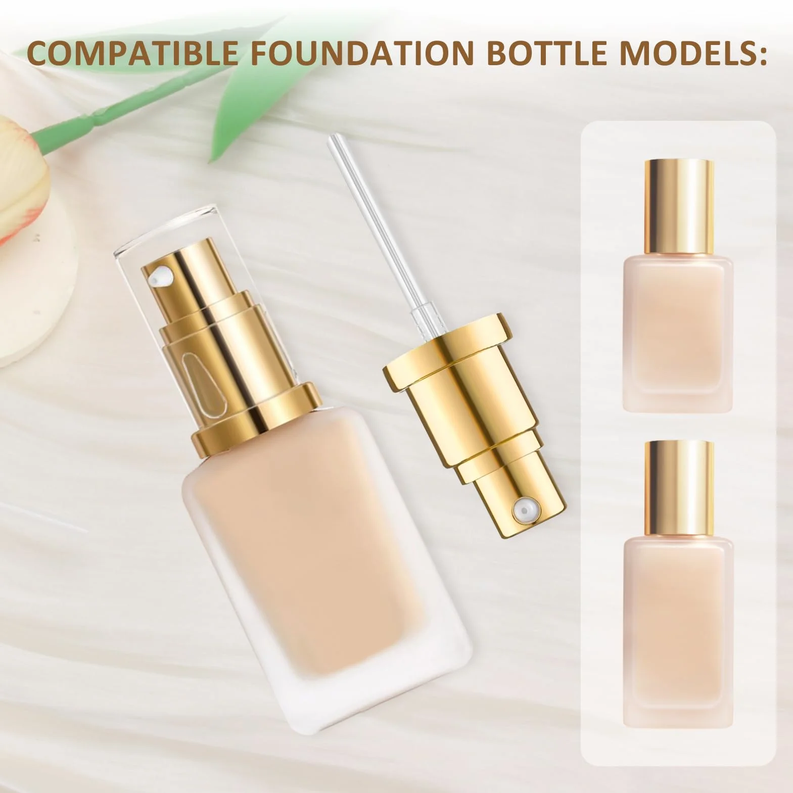 Estée Lauder Double Wear Bombas de Repuesto para Base de Maquillaje, Dosificador de Plástico con Tubo Ajustado y Tapa
