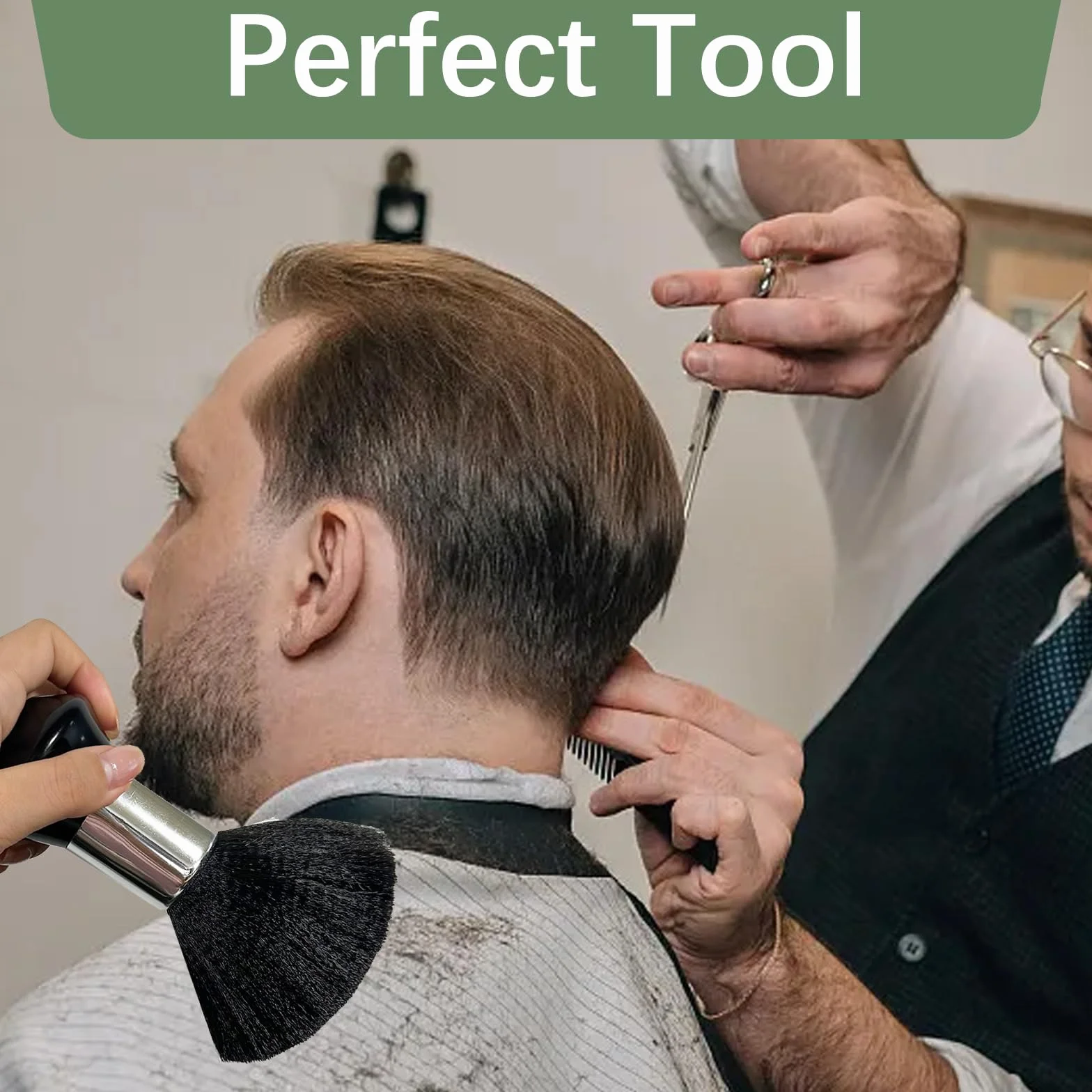 Cepillo para el cuello de peluquería suave para limpiar cabello roto