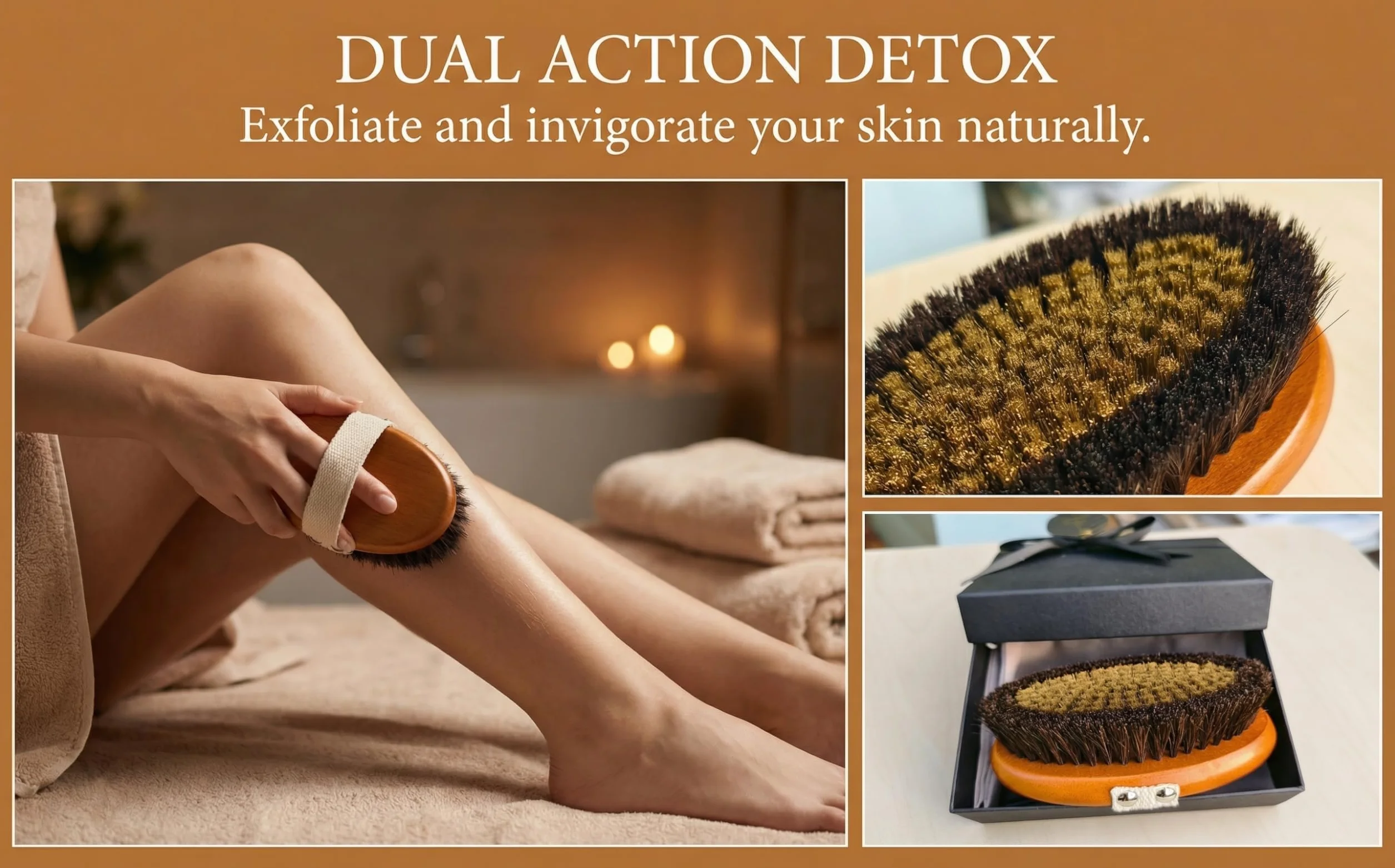 Cepillo corporal de cobre iónico para drenaje linfático, cepillo exfoliante para piel radiante, cepillo de piel seca para celulitis, mejora la circulación sanguínea, reduce el estrés