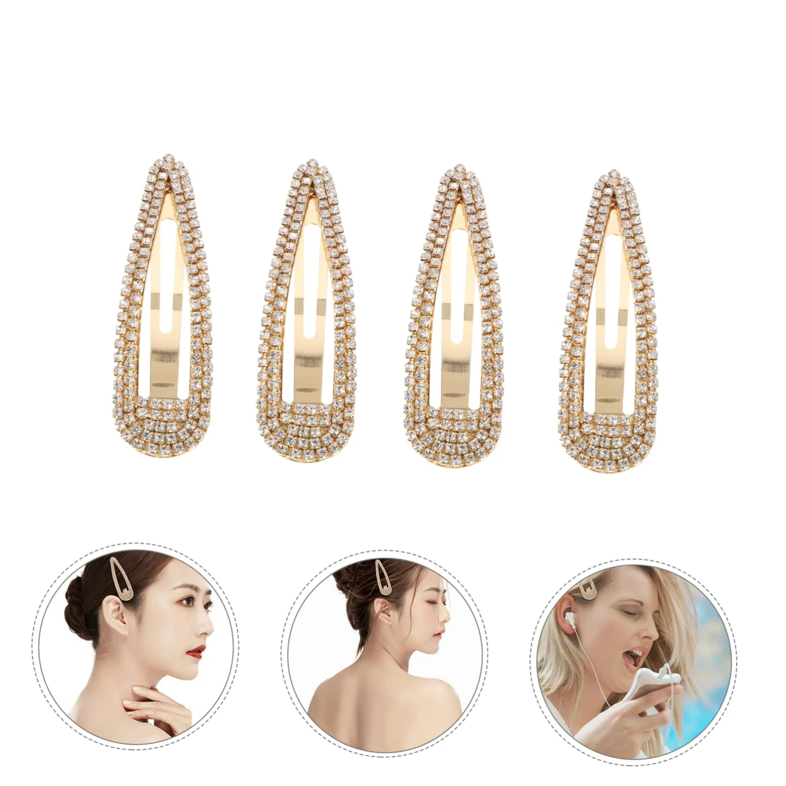 minkissy 50piezas Horquillas Rhinestone Para Mujer y Niñas Clips De Pelo Elegantes Para Bodas y Fiestas Accesorios De Moda Para Peinados Diarios y Especiales