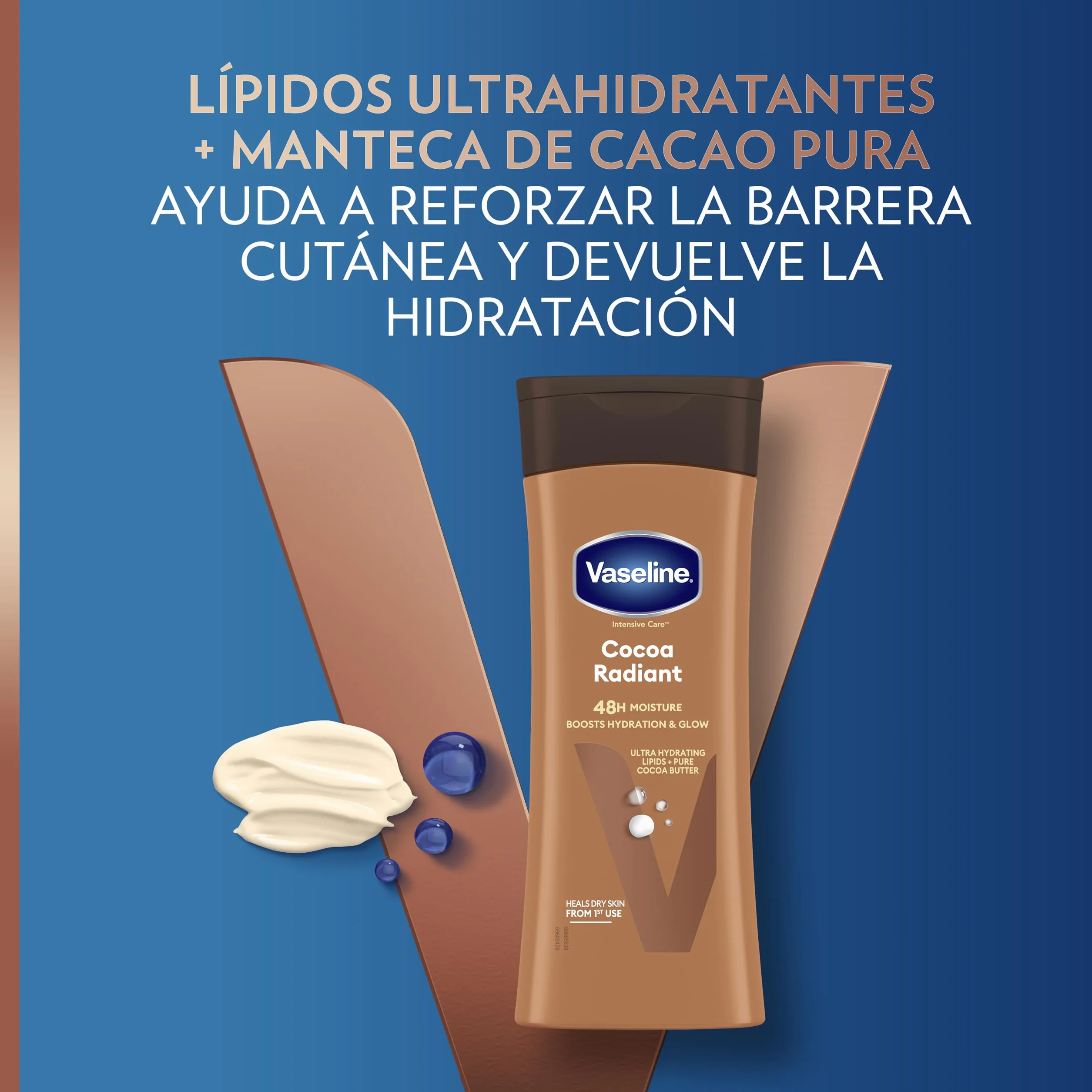 Vaseline Intensive Care Cocoa Radiant Loción Corporal Hidratante 48H 2x200ml