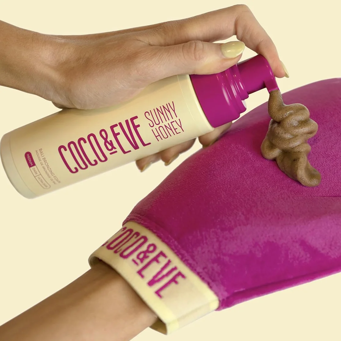 Coco & Eve Sunny Honey - Espuma autobronceadora de Bali - Anticelulitis y antienvejecimiento - Producto orgánico (Medium)