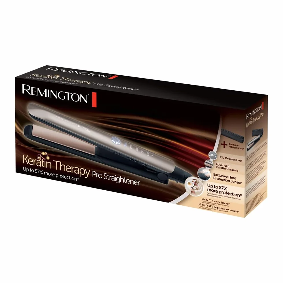 Remington Plancha Pelo Keratin Therapy S8593 160-230°C revestimiento cerámica