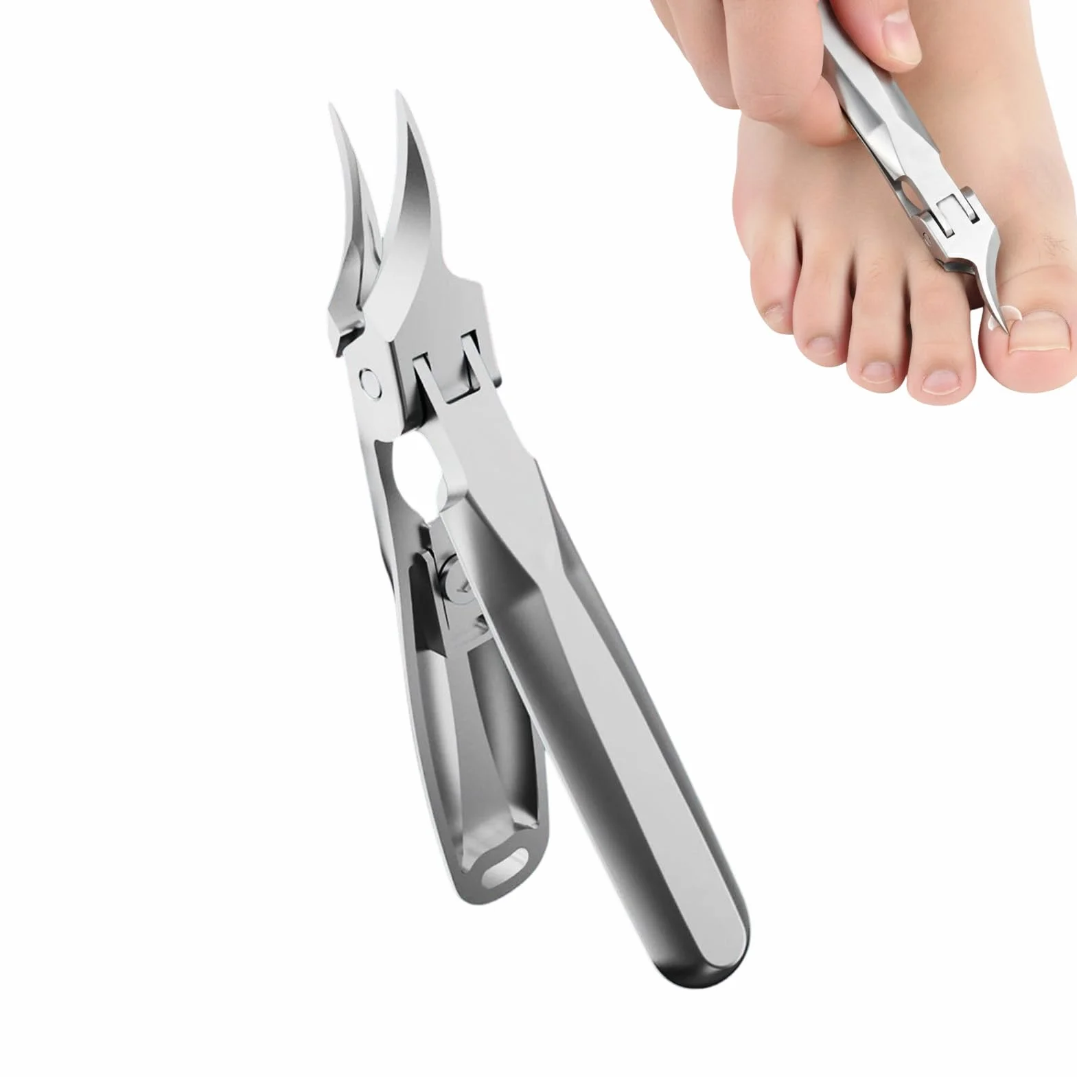 Cortaúñas de acero inoxidable profesional – Pinza de manicura para uñas resistente