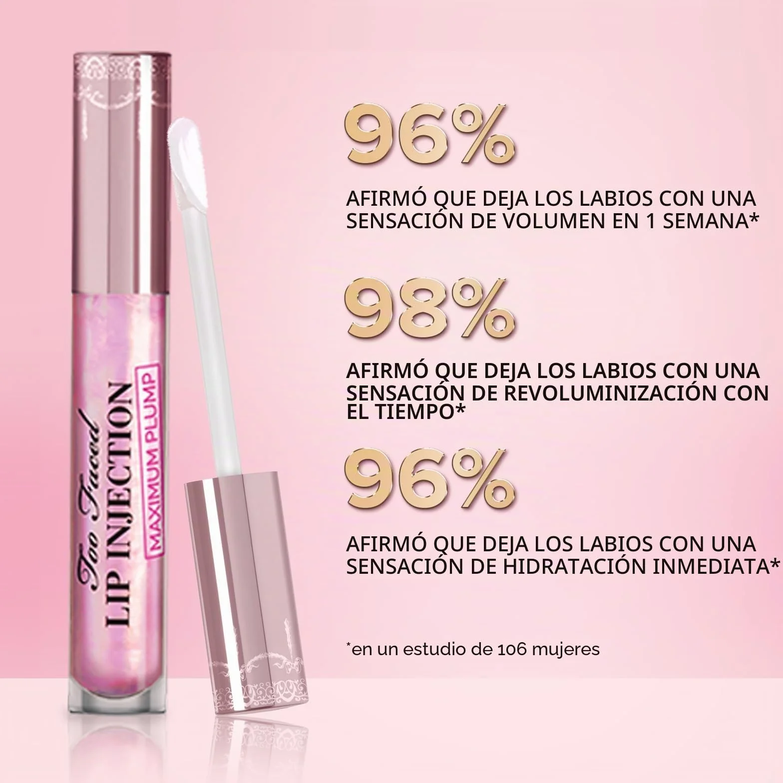 Too Faced original | Lip Injection Maximum Plump | 1 unidad (4 ml)