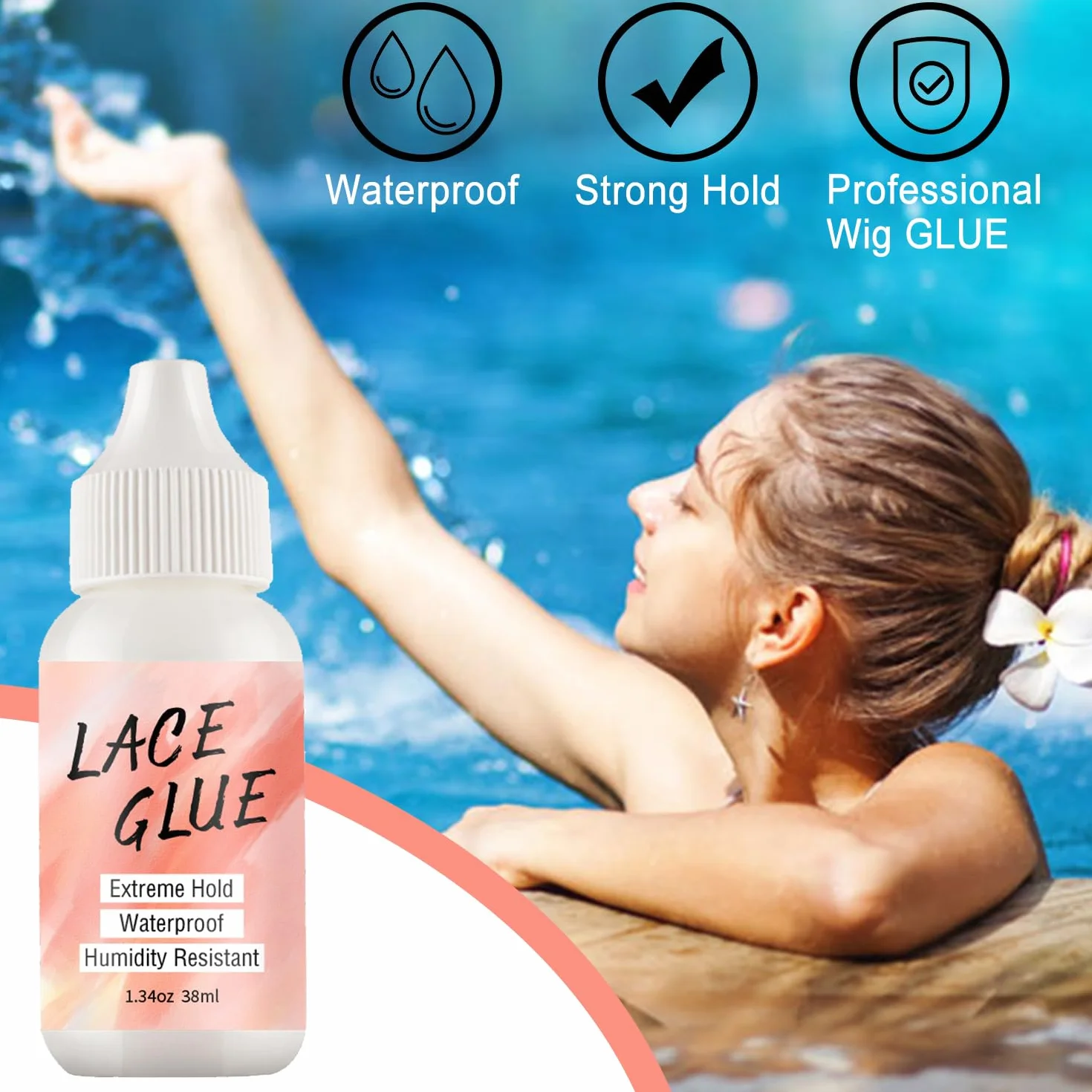 Wige Glue Pegamento para Pelucas de Encaje Resistente al Agua