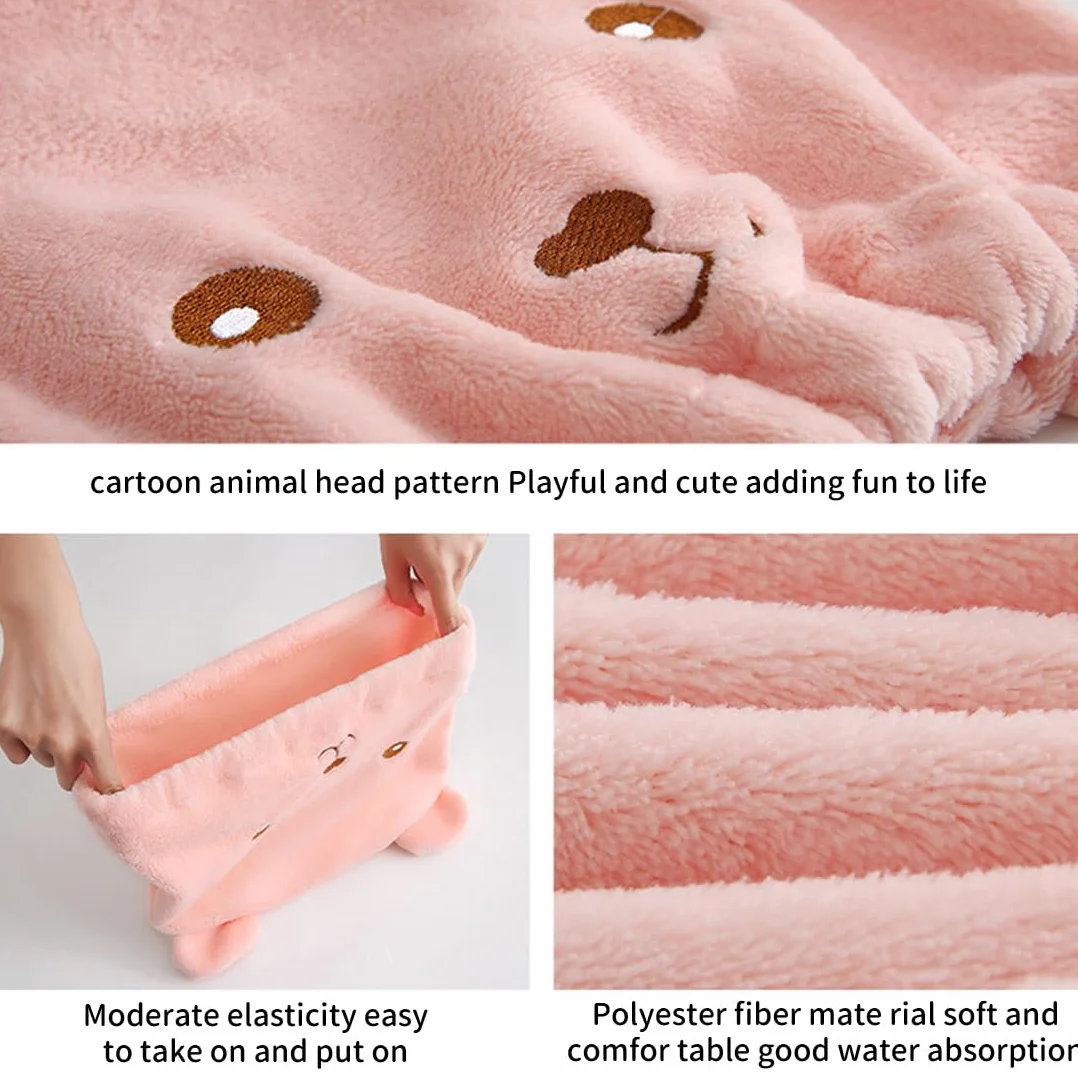 Turbante de microfibra de secado rápido para pelo juego 2 unidades mujeres niños gorros toalla baño