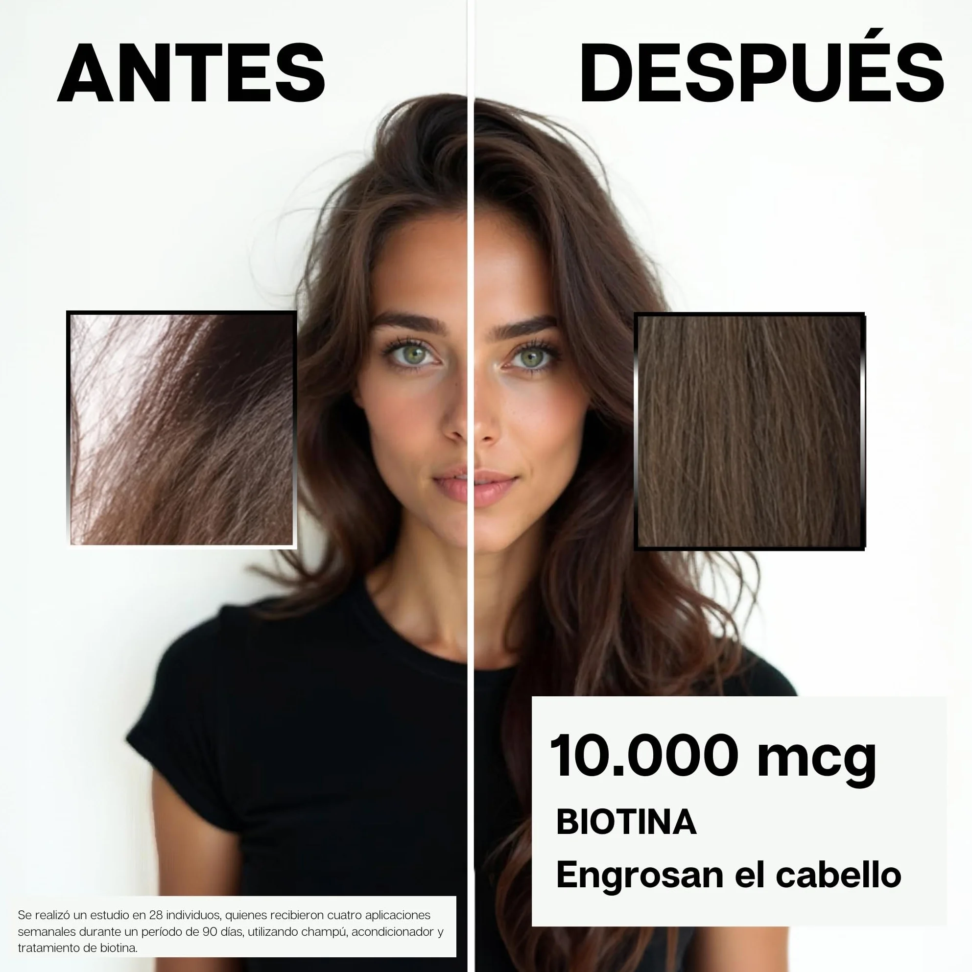 Champú Anticaída Hombre y Mujer con Biotina 10000 mcg, Saw Palmetto, Cafeína, Zinc, Crecimiento Capilar, pH 5.5 Sin Sulfatos 400 ml