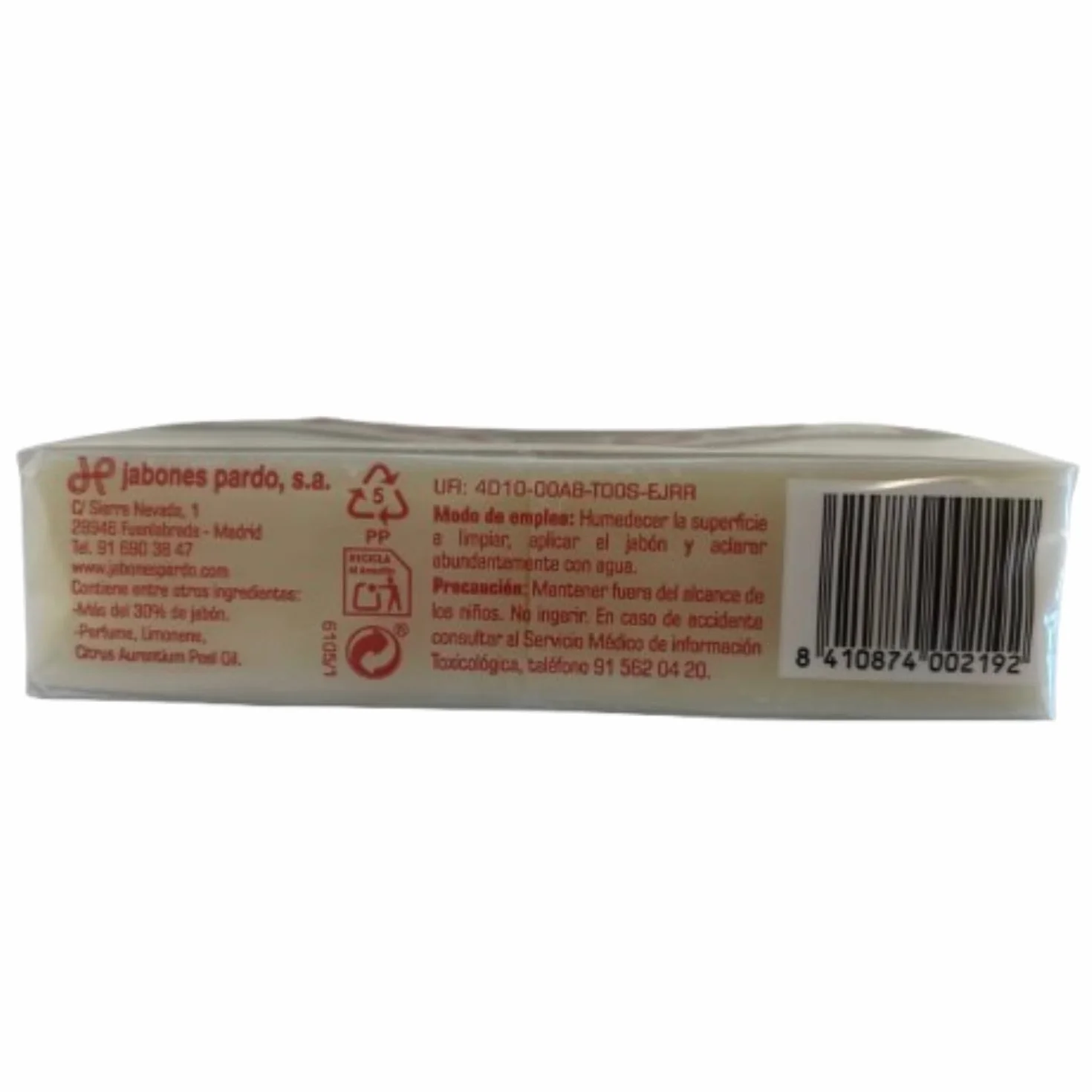 Pardo Jabón en Pastilla Blanco 150g Pack 2 – Limpieza Suave y Tradicional para Manos y Ropa