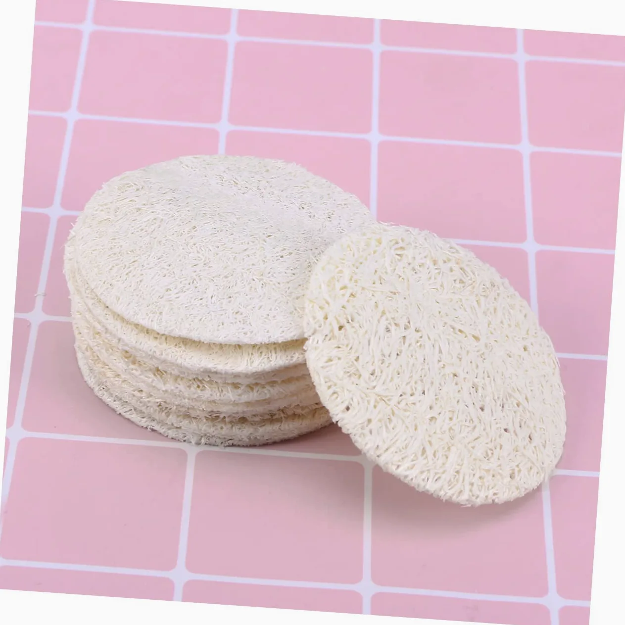 Beaupretty 500piezas Esponjas Exfoliantes De Luffa Reutilizables Para Desmaquillado y Cuidado Facial Paquete De Unidades Suaves y Ecológicas Para Limpieza Profunda y Eliminación De