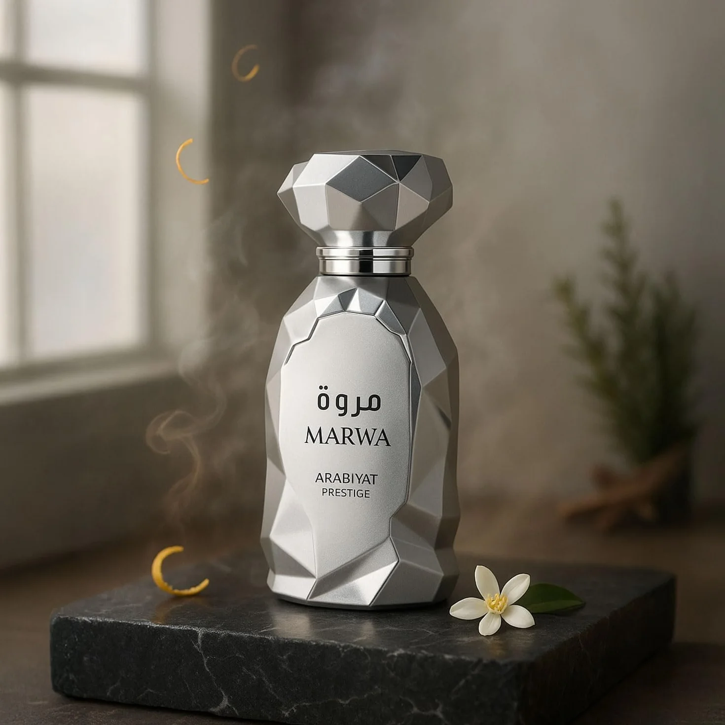 Arabiyat Prestige Marwa Eau de Parfum 100 ml Plata Perfume Hombre Sin Embalaje Embalaje Solo En Bolsa, Fabricado en los Emiratos Árabes Unidos