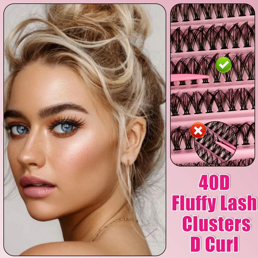 Kit Pestañas pelo a pelo 200 Peças D Curl Extensión de Pestaña para DIY en Casa