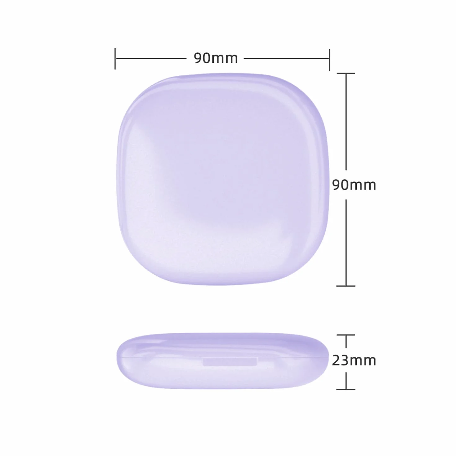 QUMOX Espejo de Maquillaje Compacto con Luz 10X Recargable USB-C LED 3 Modos de Color Brillo Regulable