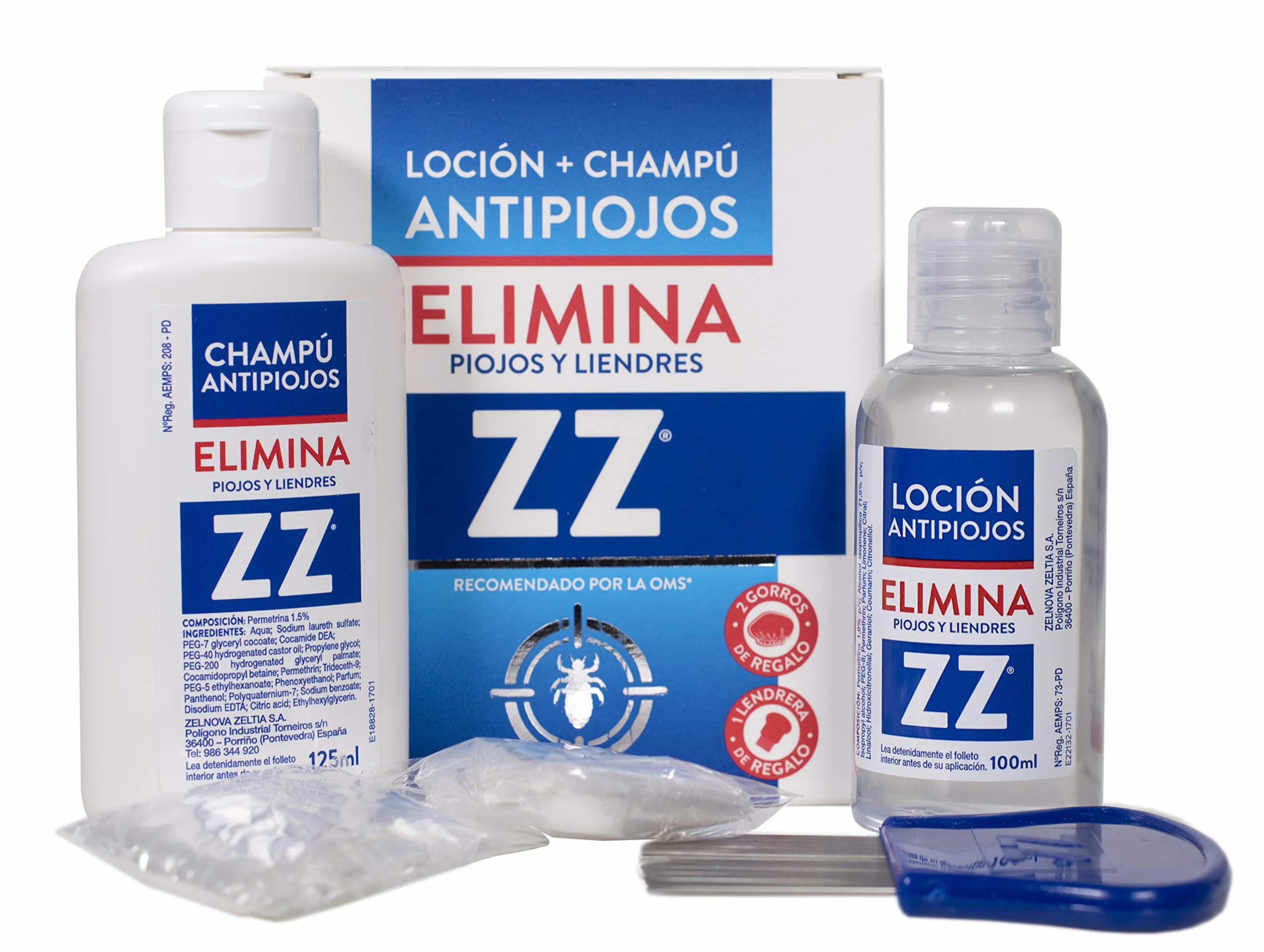 Tratamiento Completo contra Piojos Champú y Loción con Permetrina 100 ml 125 ml