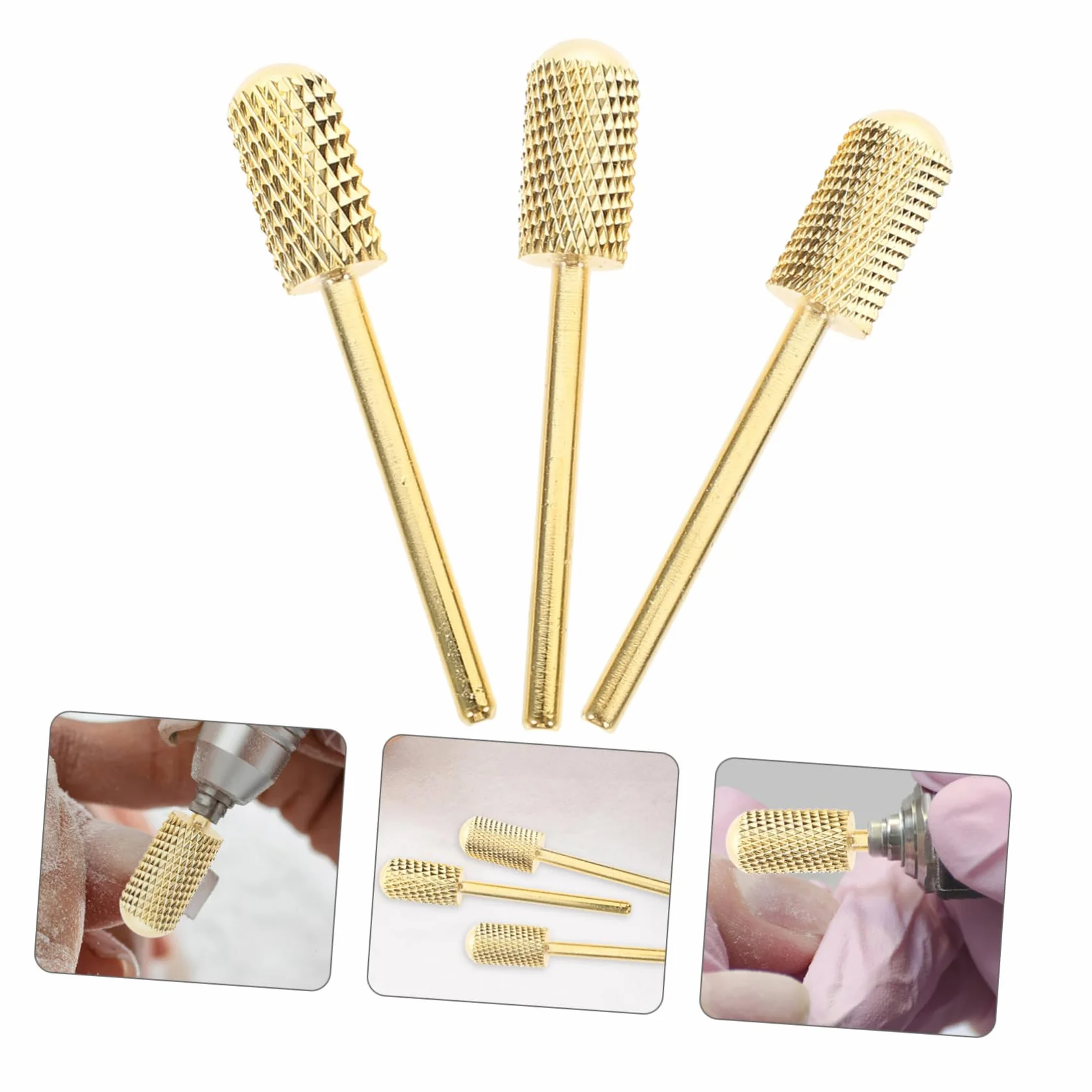 15piezas Brocas De Manicura De Tungsteno Para Uñas Acrílicas De Accesorios Para Salón y Uso Personal Eliminación De Cutículas y Piel Muerta Fácil Instalación y Uso