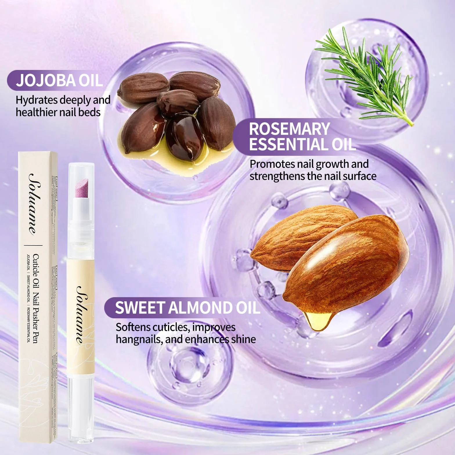 Removedor de cutículas de cerámica 45° 2 en 1 exfoliante hidratante 2 ml
