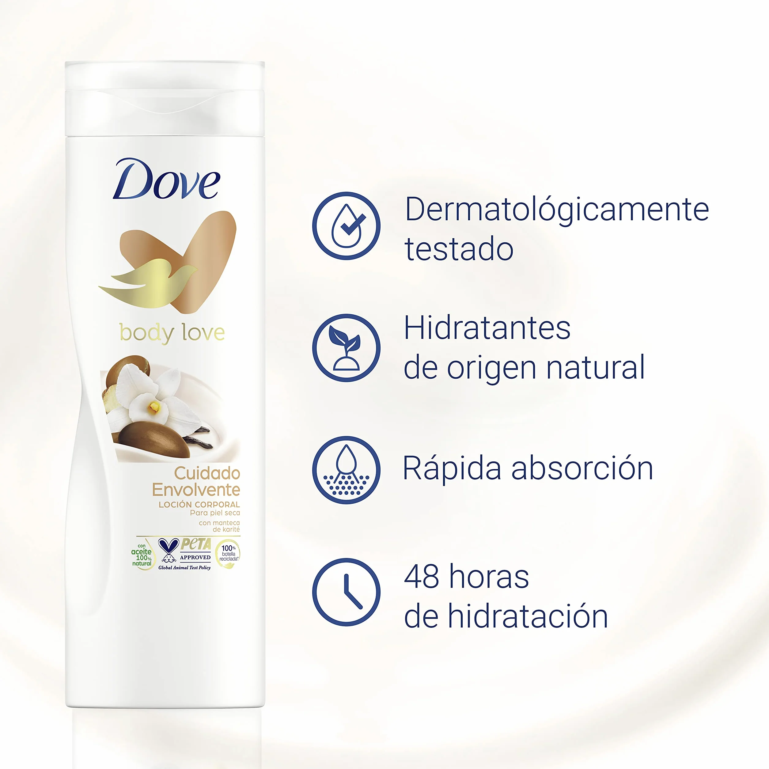 Dove Crema Hidratante Corporal Manteca de Katiré y Vainilla Pack 3 x 400 ml