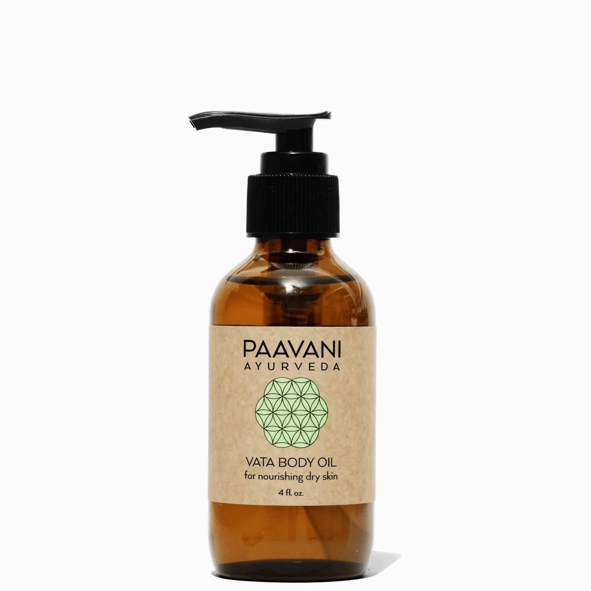 PAAVANI Ayurveda Vata - Aceite corporal para nutrir la piel seca, 4 onzas líquidas
