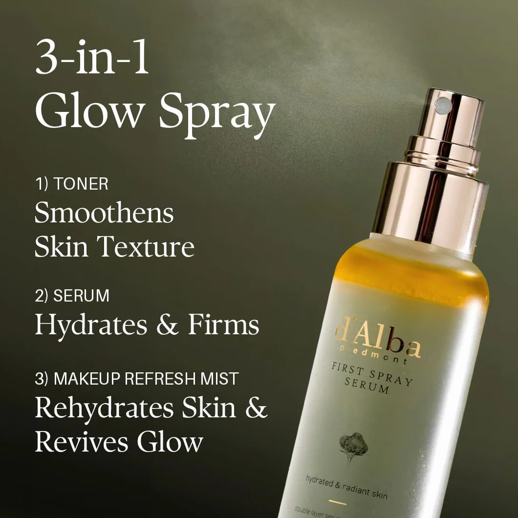 d'alba First Spray Serum con Trufas Blancas Italianas, bruma facial hidratante 100ml