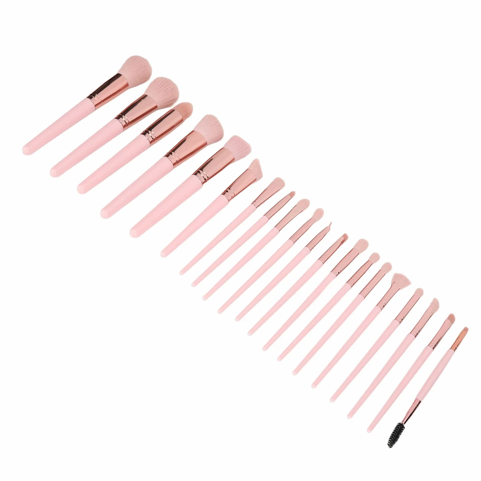 Juego de Brochas de Maquillaje 20 Piezas Cerdas Suaves Ergonómico Juego de Brochas Cosméticas Portátiles para BB Cream Polvo Suelto Sombra de Ojos Maquillaje Principiantes y