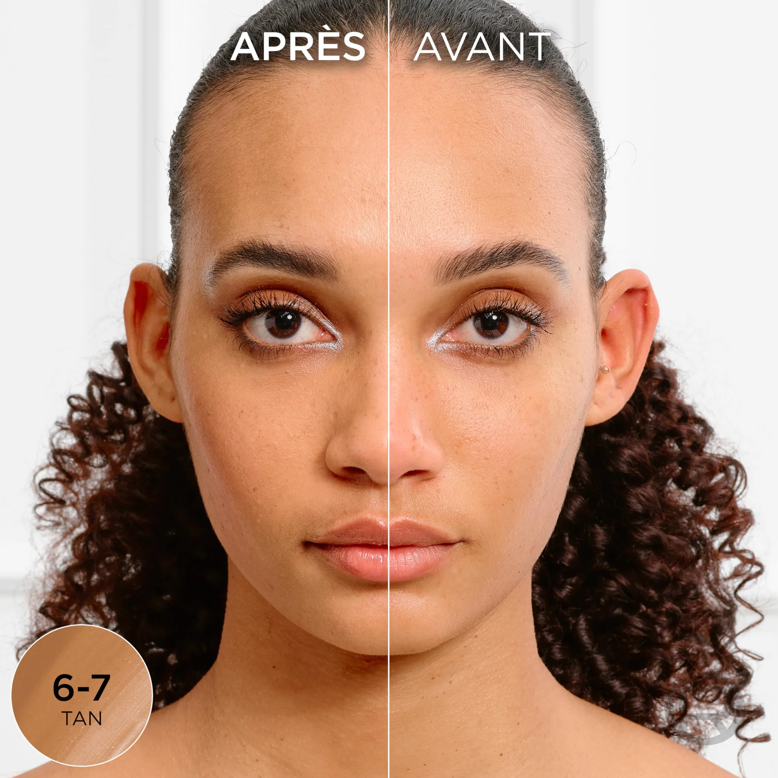 L'Oreal Paris True Match Base de suero tintado, 1% ácido hialurónico, hidratante, 30 ml, tono 6-7 bronceado