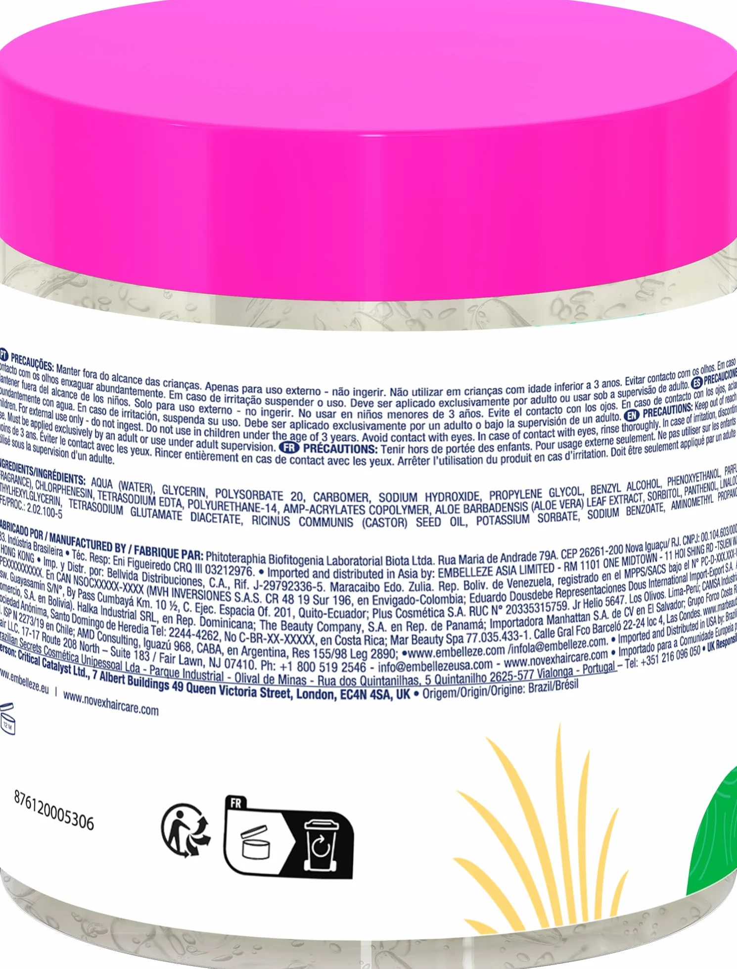 Novex Gel Estilizador My Little Curls para Niños 500g Enriquecido con Aceite de Ricino