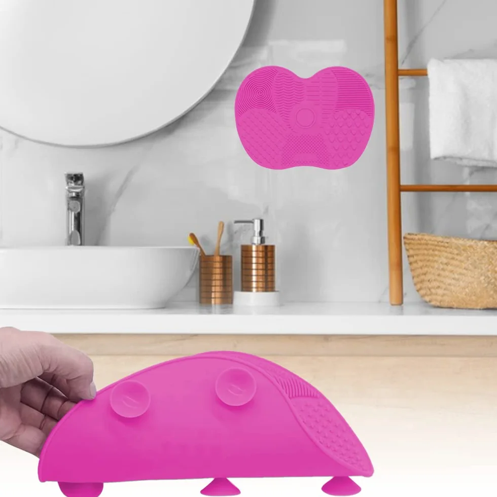 Cepillo de Limpieza de Silicona, Alfombrilla para Brochas de Maquillaje