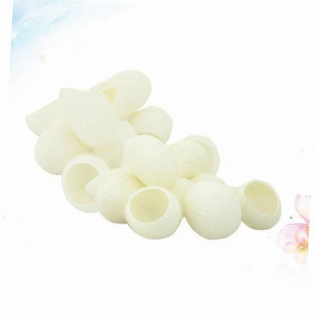 Beavorty Limpiador Facial 600 Piezas Capullos De Seda Natural De Maquillaje Exfoliante Natural De Gusanos De Seda Frotar Los Dedos Con Gusanos De Seda Faciales A7 Constituir