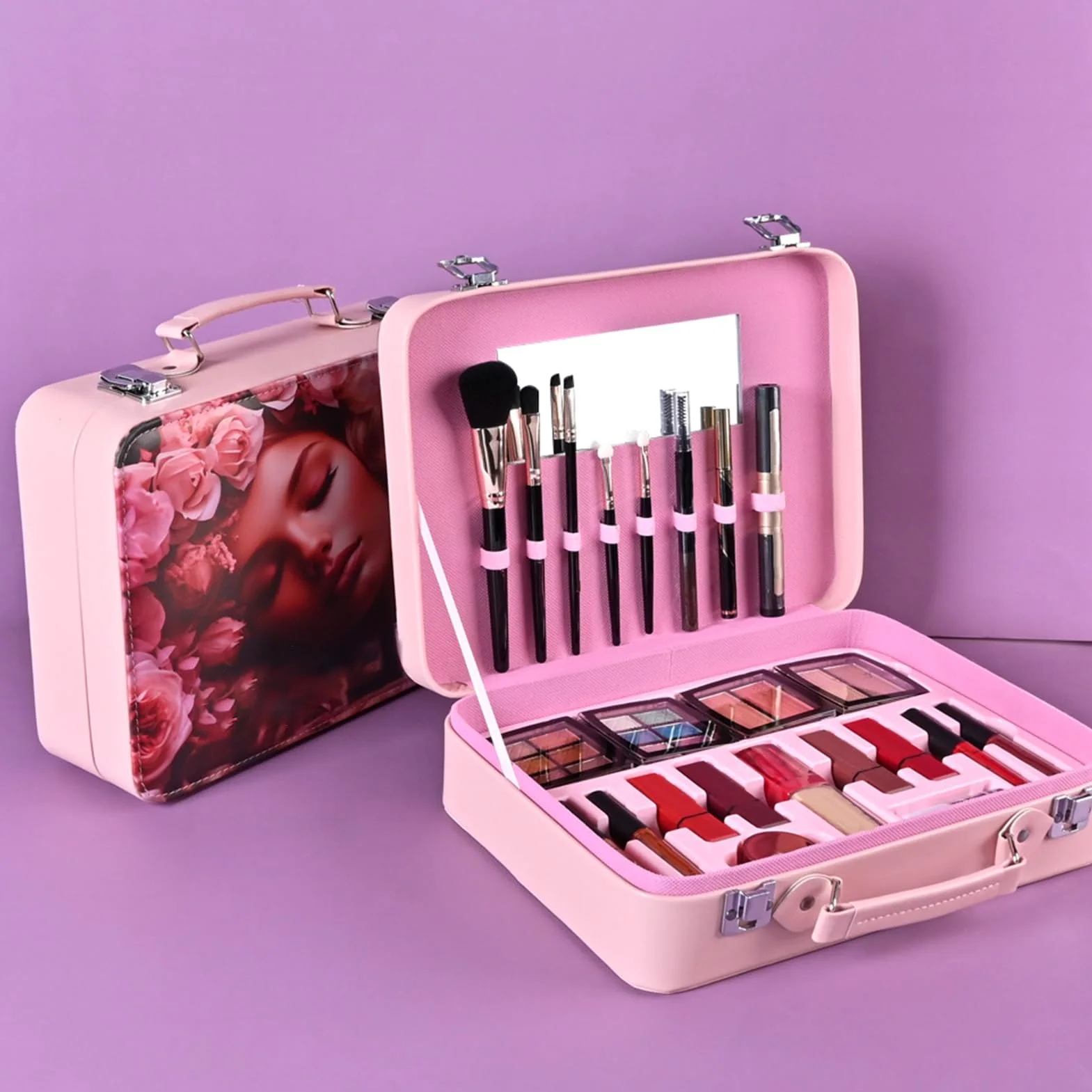 Conjunto De Maquillaje Para Mujeres - Paleta De Sombras Para Los Ojos - Juego De Maquillaje Portátil Y De Larga Duración Para Mujeres - para Damas Madres Abuelas Novias Cumpleaños y Citas