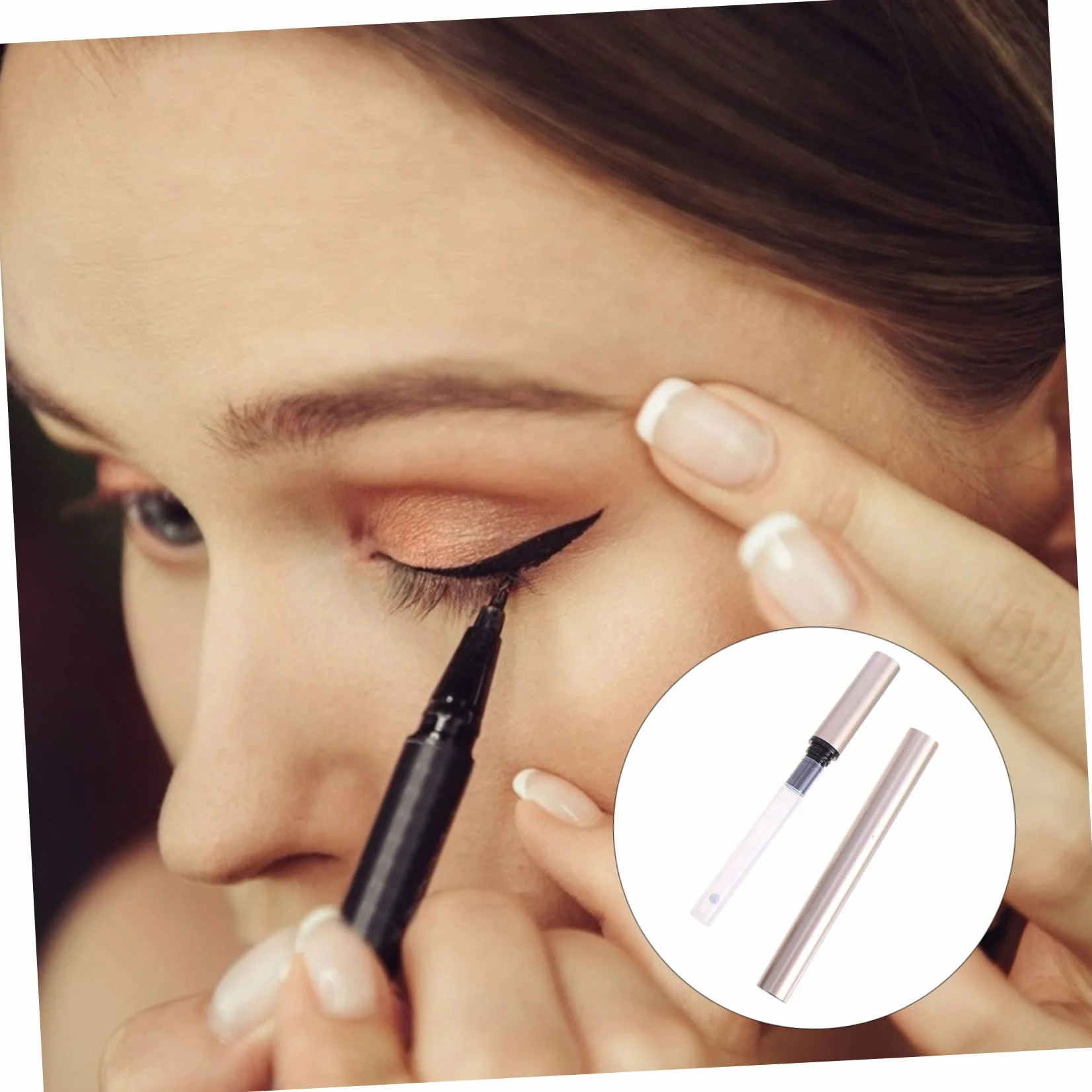 Tubo de Delineador de Ojos Vacío Dorado de 1ml, Paquete de 5 Piezas, Plástico Portátil para Almacenar Esmalte y Uso en Mayoristas y Minoristas de Cosméticos
