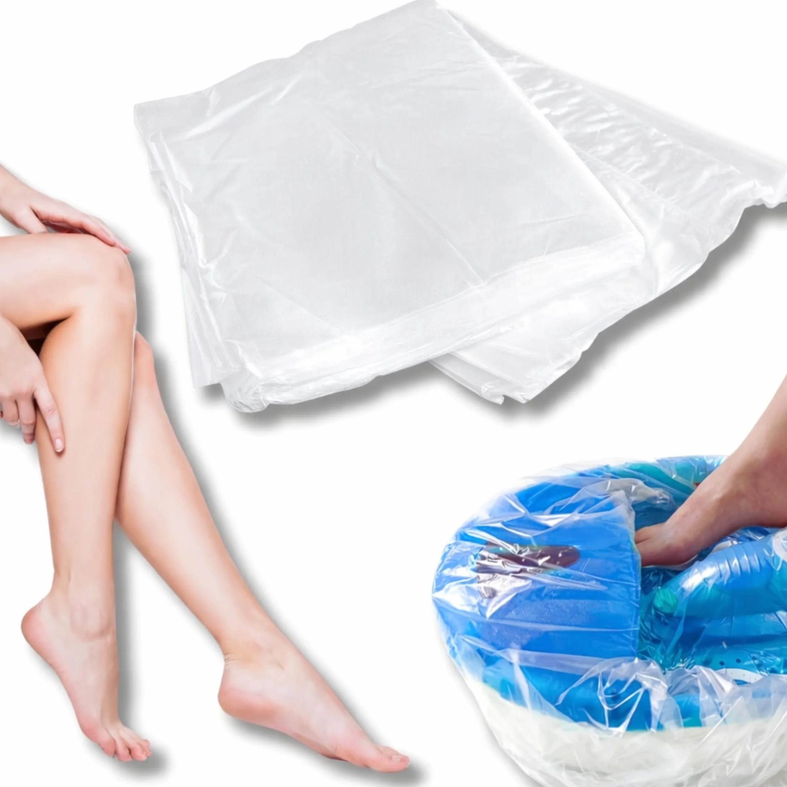 LALILL Bolsas Desechables para Pediluvio 50x50 cm 50 Uds Forro Higiénico para Tina de Pedicura SPA Podología