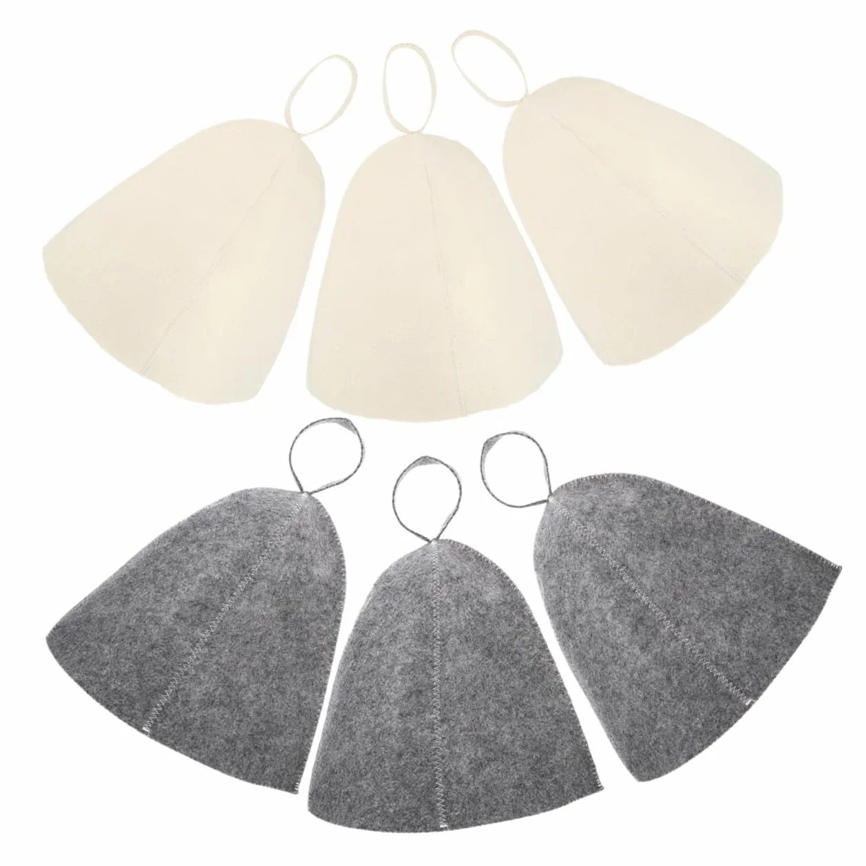 BESPORTBLE Sombrero De Sauna De Fieltro Gorros De Ducha para Mujer Reutilizables Gorro De Natación Sombrero De Copa Accesorios De Sauna Balde Gorro De Baño Tapa Sintió 6 Piezas X 4
