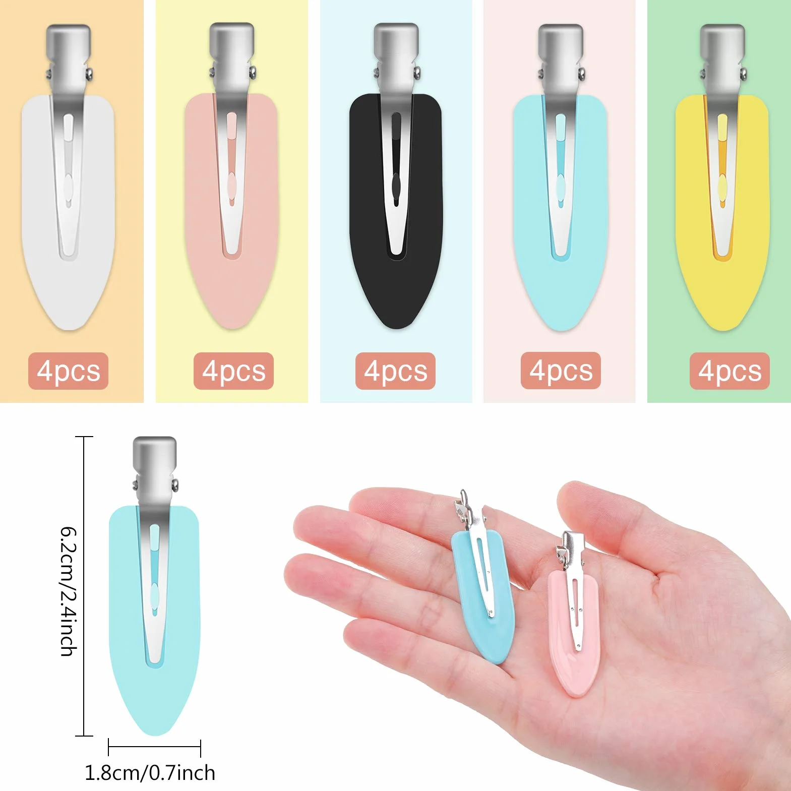 Pinzas para el Pelo sin Doblar Clips, Herramienta de Peinado para Mujeres Niñas