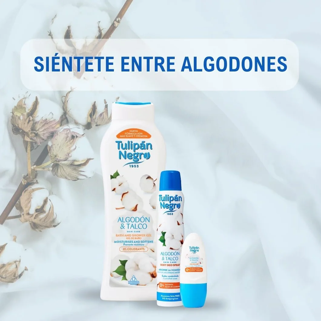 Tulipán Negro Gel de Baño Algodón & Talco Hidratante 650 ml