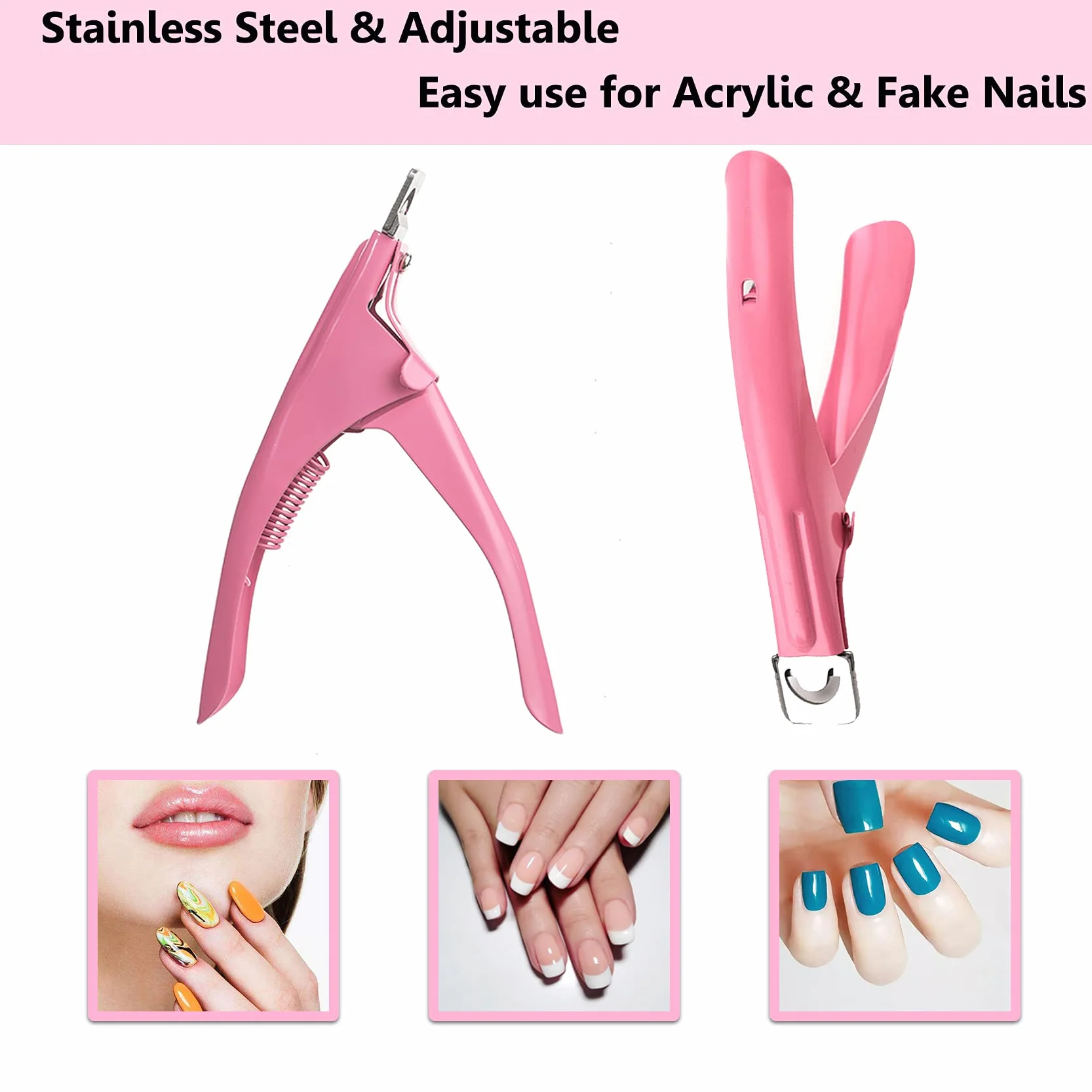 Cortador de Uñas Profesional Set 3 Vías Uñas Falsas