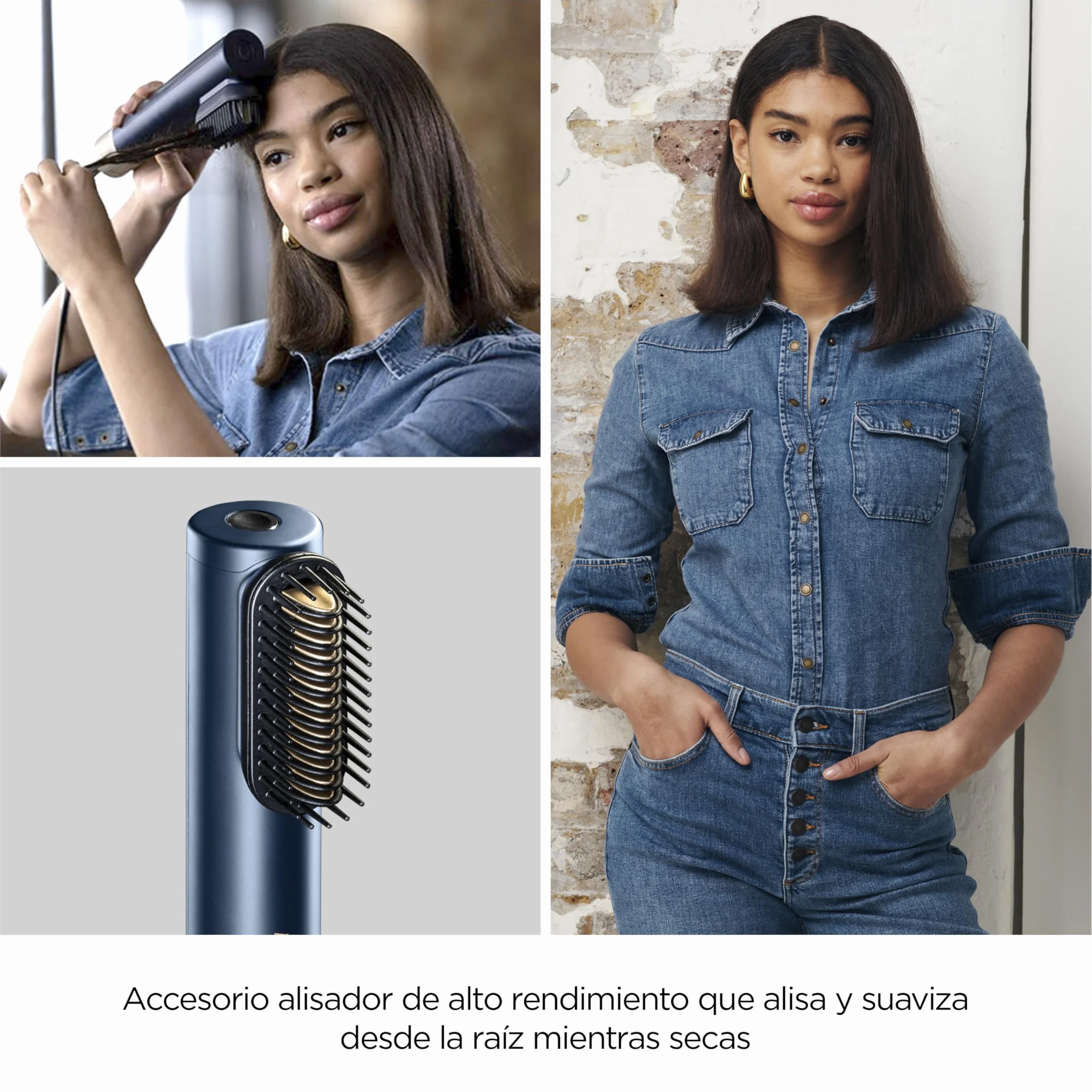 BaByliss AS6553E Air Wand Secador Alisador Styler Todo en Uno Mojado a Seco Antiencrespamiento Sin Daño por calor 3 Accesorios