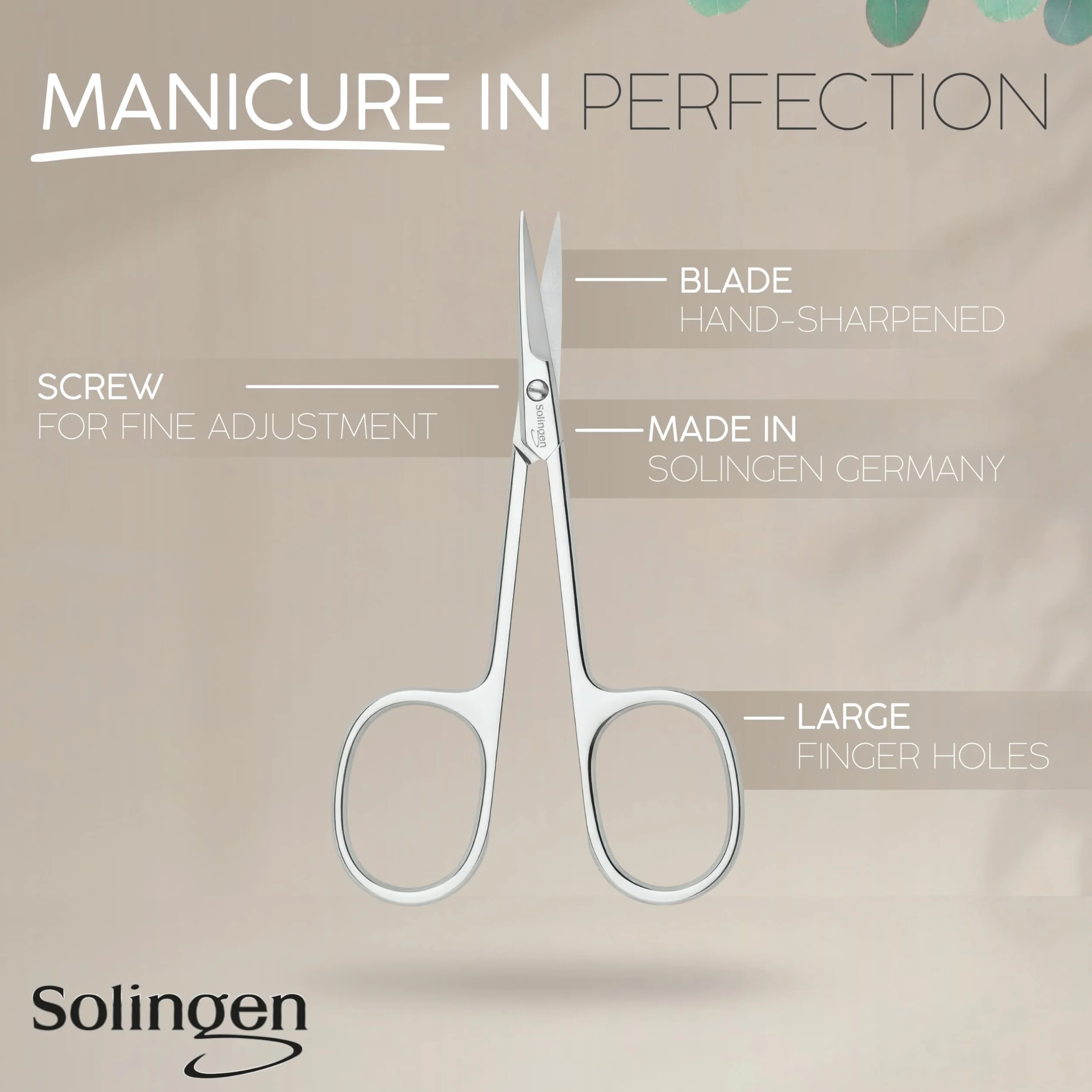 marQus Tijeras para cutículas premium Solingen Alemania extra afiladas hoja curvada funda uñas manos pies zurdos