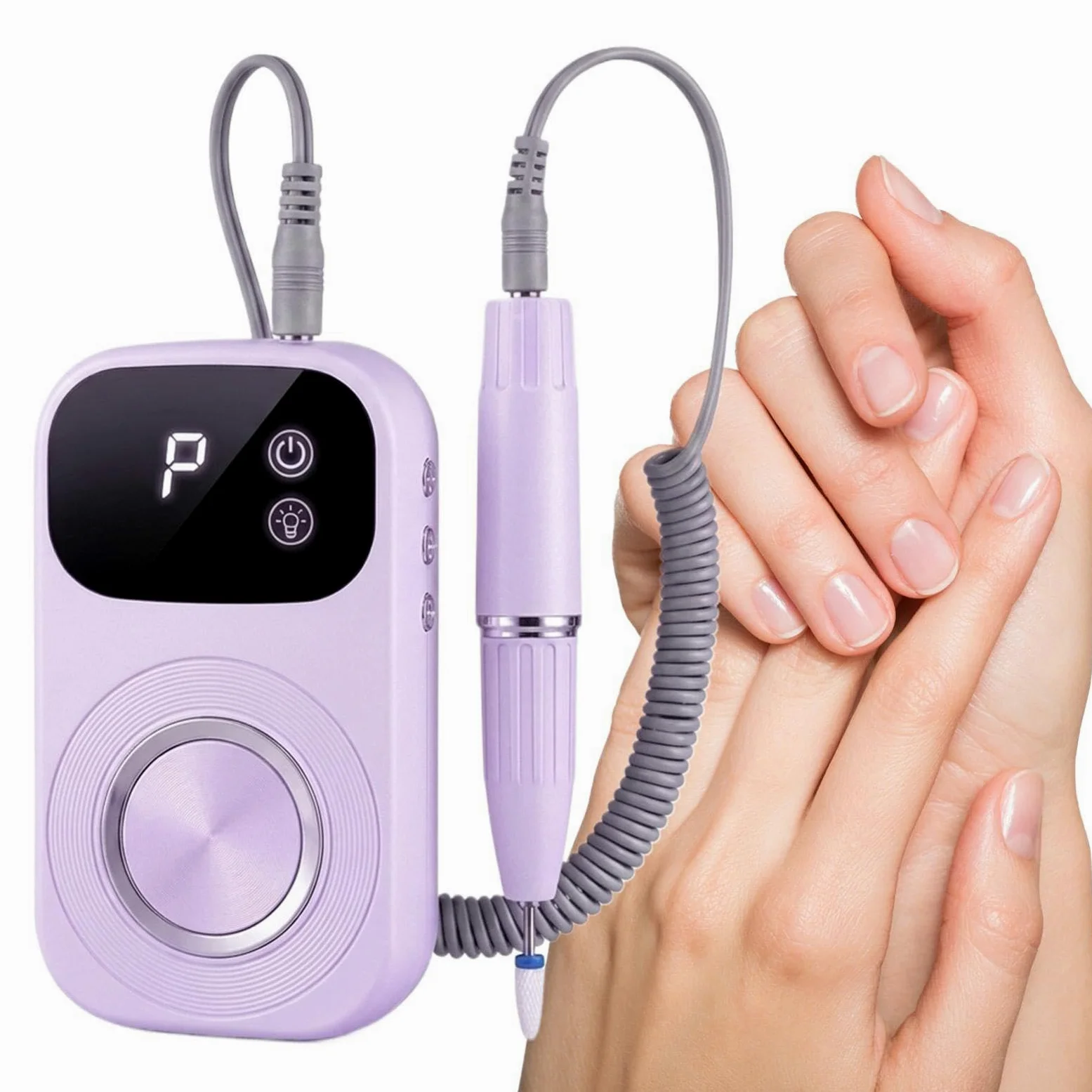 Taladro de de uñas portátil, recargable, silencioso, herramientas de manicura | Máquina de limar de gel de pedicura para mujeres, principiantes, manicura profesional, uñas de gel acrílico