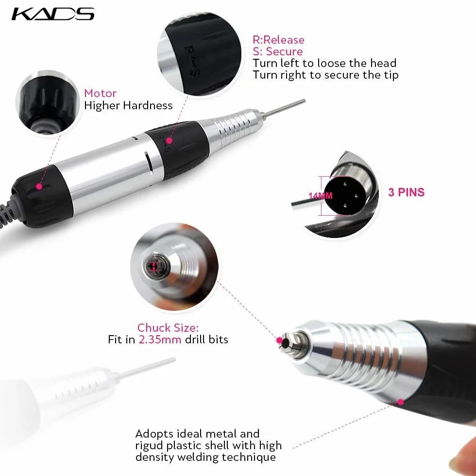 KADS 30000 rpm máquina de pulido de uñas eléctrica profesional torno para uñas Herramienta de manicura de máquina …
