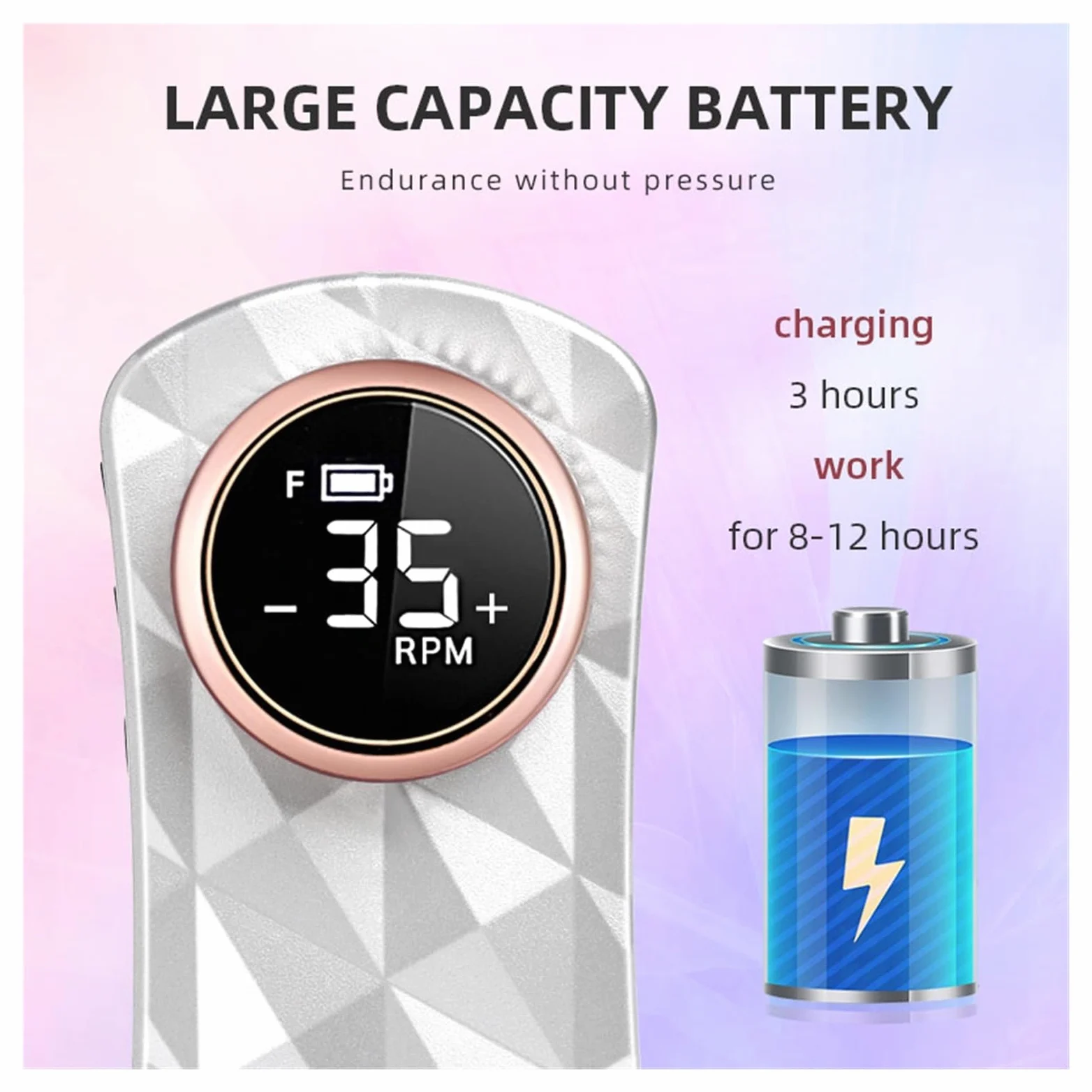 Torno para Uñas, Taladro de uñas de 35000RPM, lijadora de uñas eléctrica recargable, cortadora de fresado de máquina de manicura profesional for pulido de Gel(Bianco)