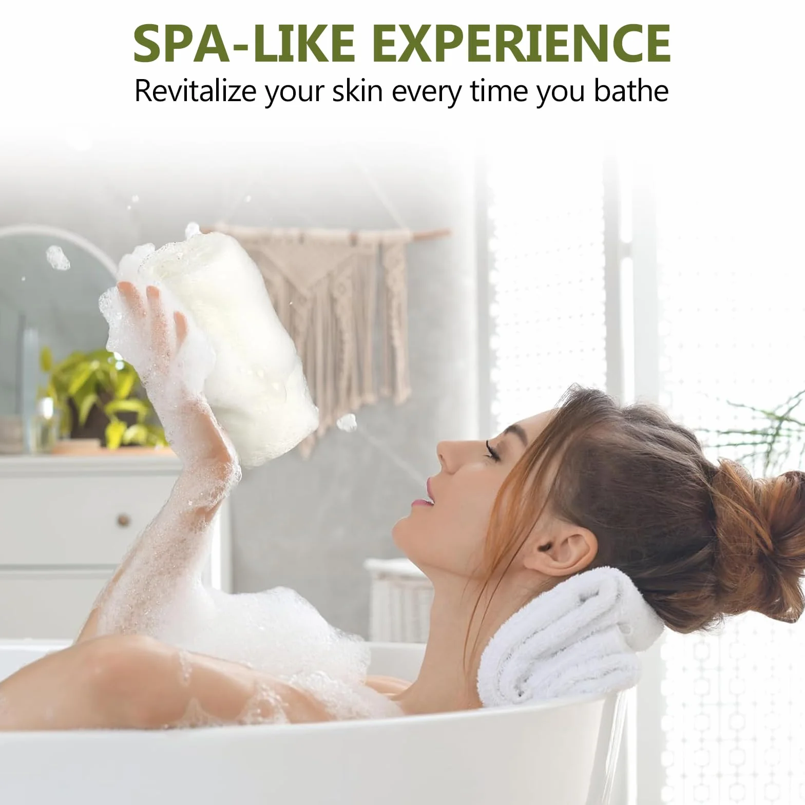 Esponja Natural de Luffa 10cm, Exfoliante Estropajo Ecologico, 6 Piezas para Baño y Ducha