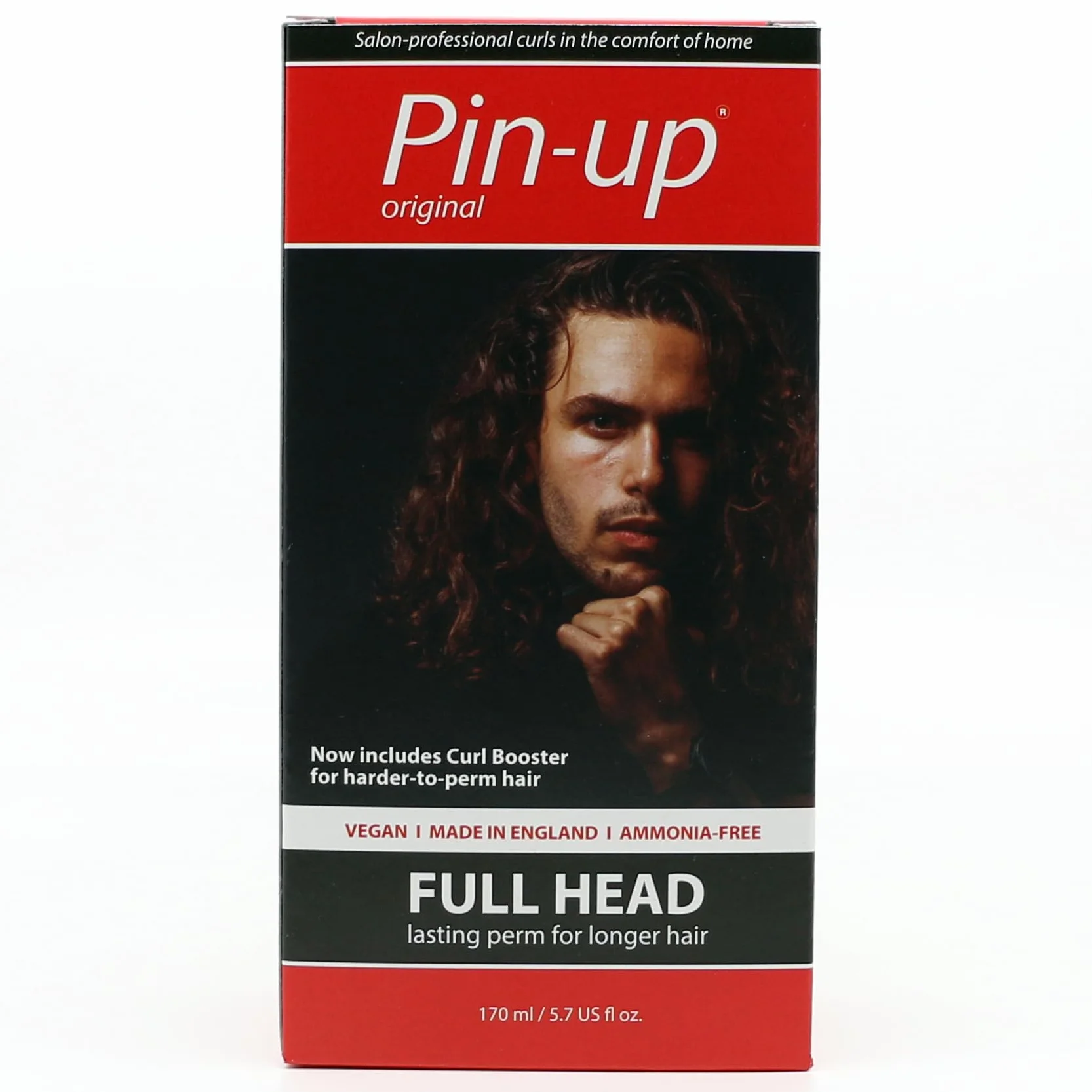 Pin Up Full Head Home Perm Kit, set de permanente casera para rizos naturales y duraderos, rico en proteínas para un cabello suave y brillante, apto para todo tipo de cabello, 3 x 170 ml
