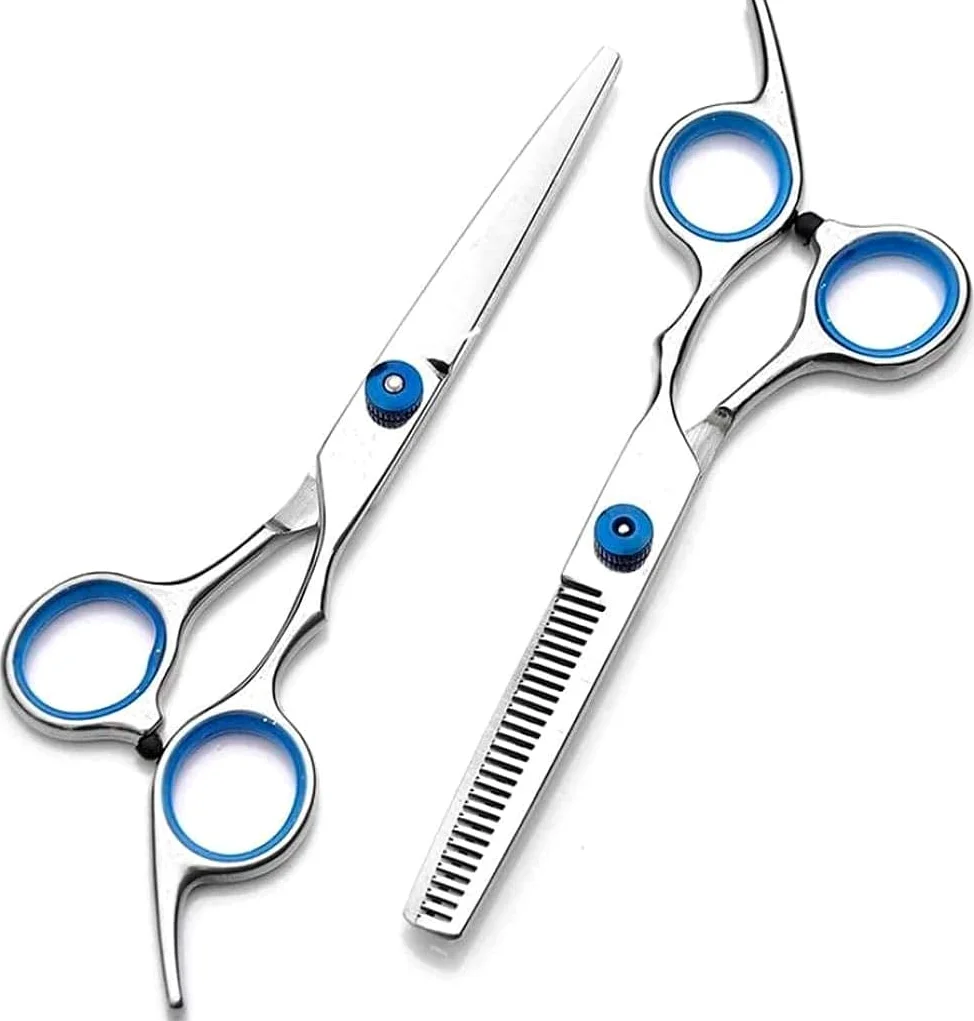 Tijeras de peluquero Tijeras de peluquero Tijeras de peluquería multifunción para hombres Tijeras para cortar el vello facial de acero inoxidable Tijeras para bigote Recorte de barba Juego de cizallas