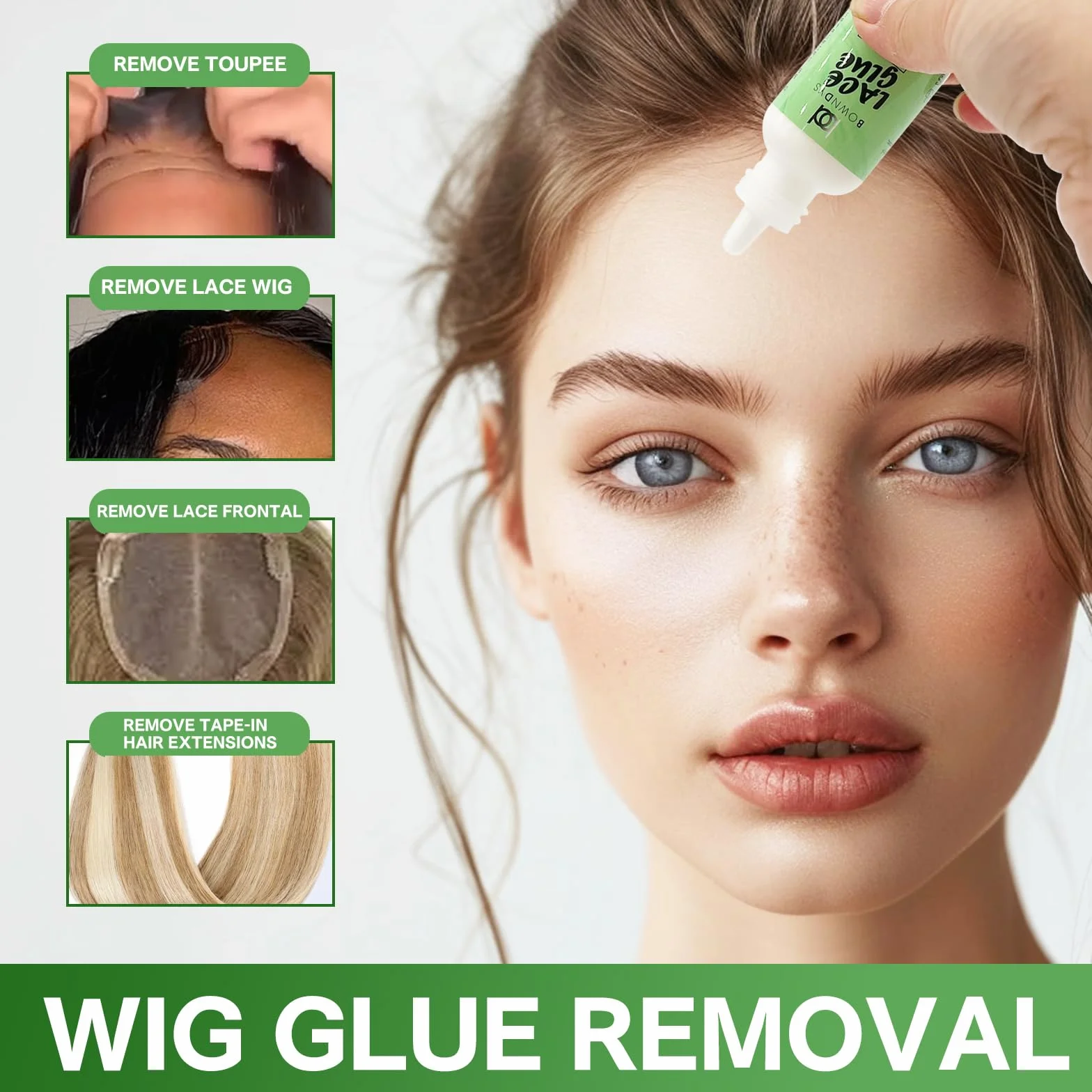 Pegamento y Removedor de Peluca Resistente al Agua Para Encaje - Kit Adhesivo 38ml + 30ml