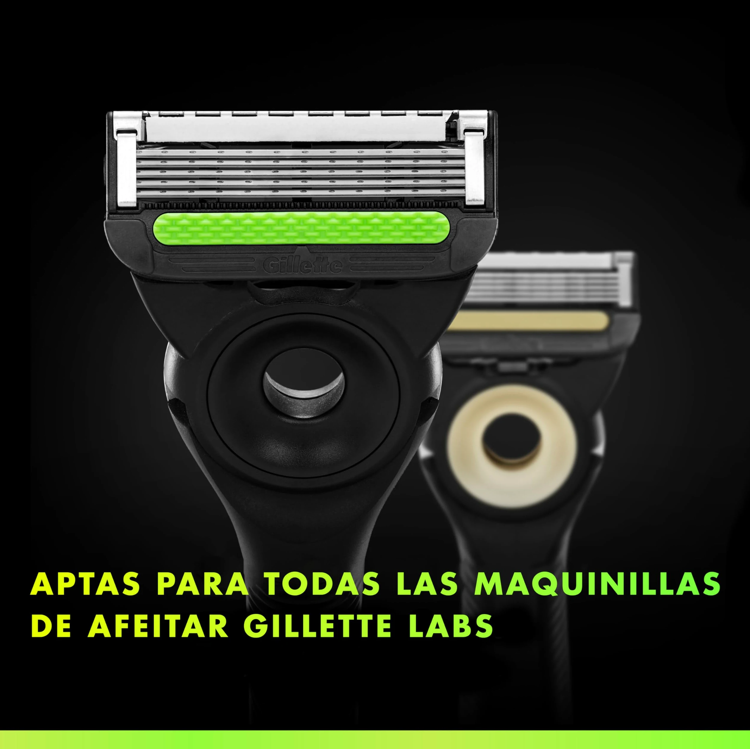 GilletteLabs Cuchillas de Afeitar Hombre, Pack de 16 | Recambios para Maquinillas de Afeitar con 5 Hojas Y Banda Lubricante, Compatible con Todas Las Maquinillas Gillette Labs