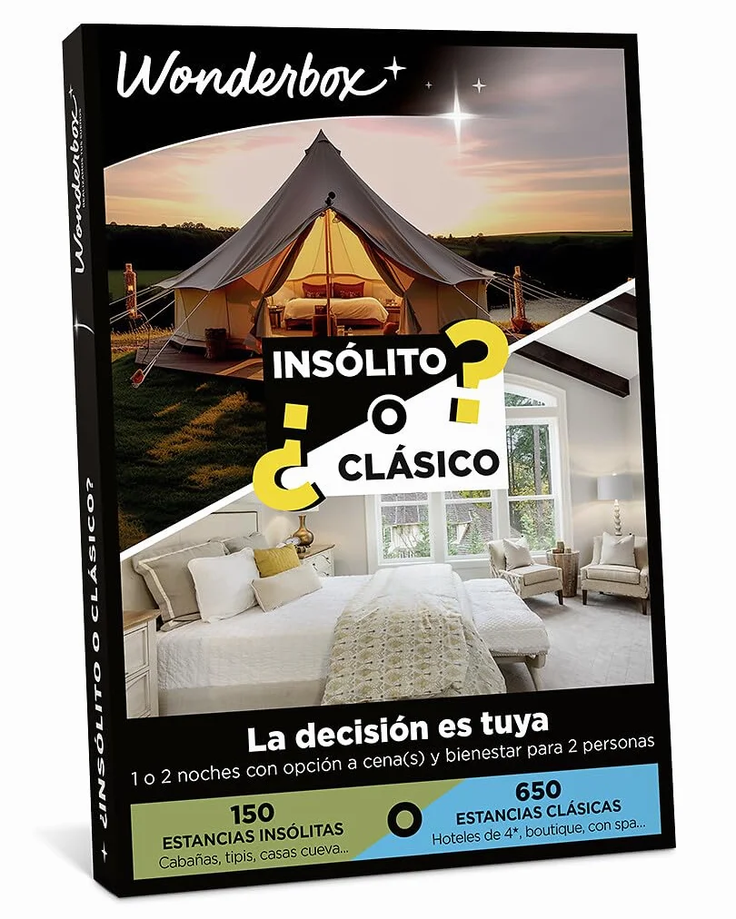 WONDERBOX Caja Regalo Insólito o clásico 800 estancias hoteles 4 Estrellas cabañas Casas Rurales SPA