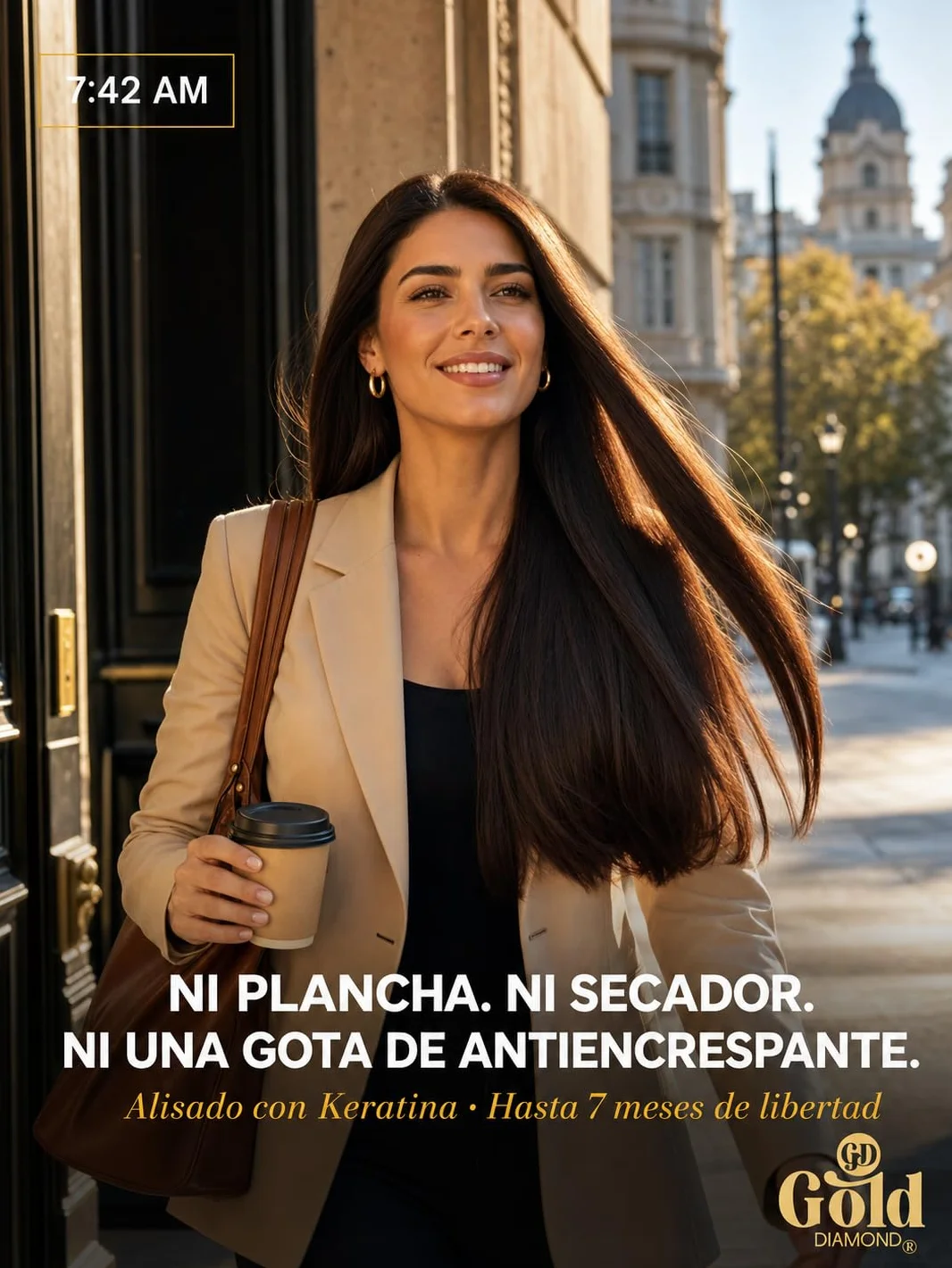 Gold DIAMOND Tratamiento de Keratina Cera Marroquí 500mL Kit de Alisador Brasileño Sin Formol